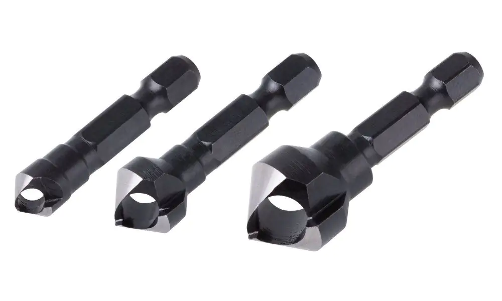 Wolfcraft Querlochsenker-Set WS Sechskant-Schaft 3-teilig Ø 8, 12, 16 mm