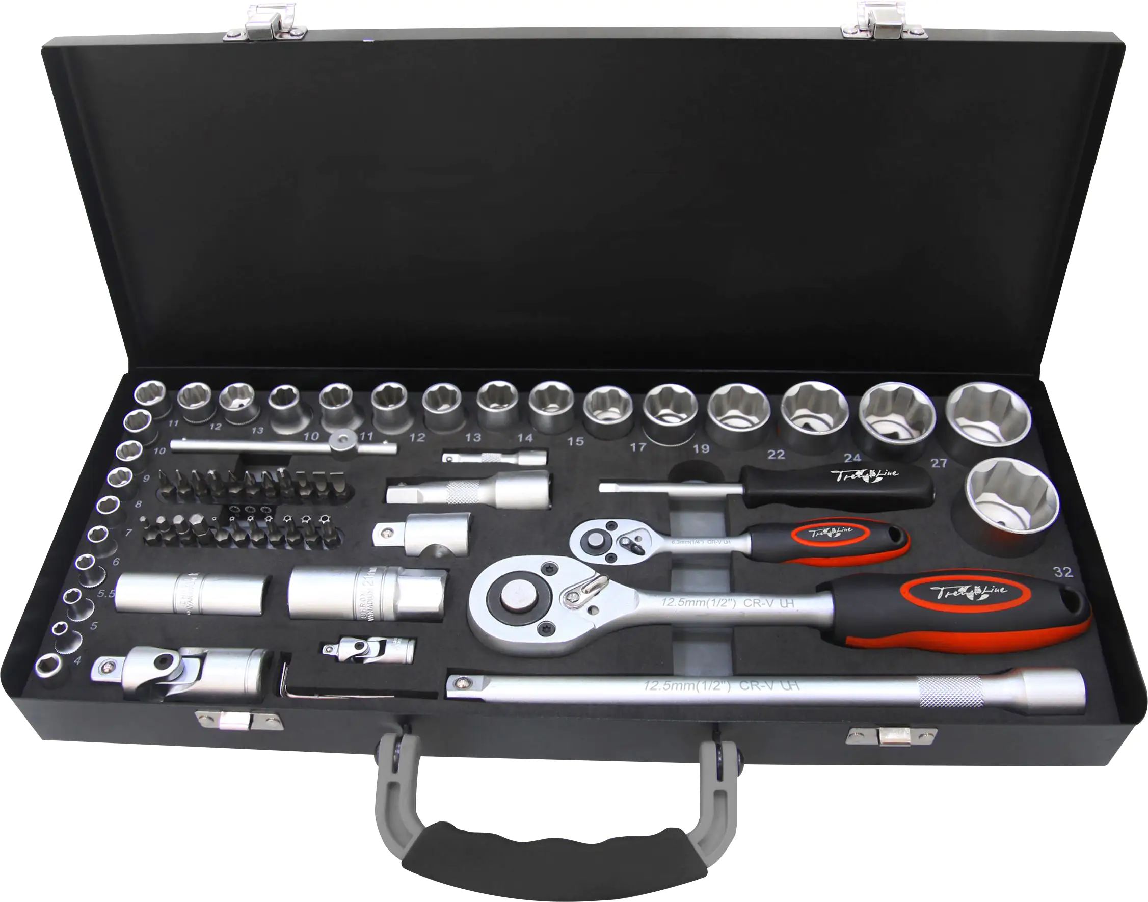 Primaster Steckschlüsselsatz ST64 64-teilig 1/4" 1/2"