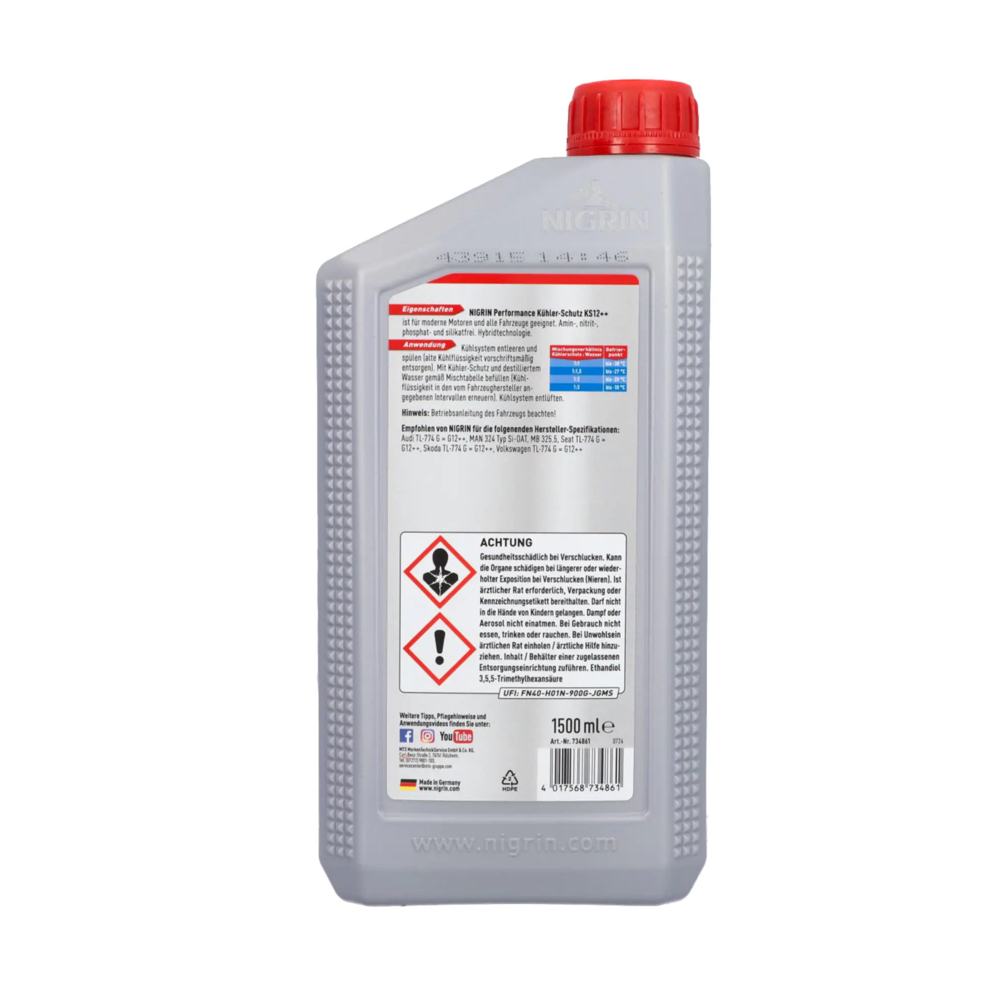 Nigrin Performance Kühlerfrostschutz KS12++ 1,5 L