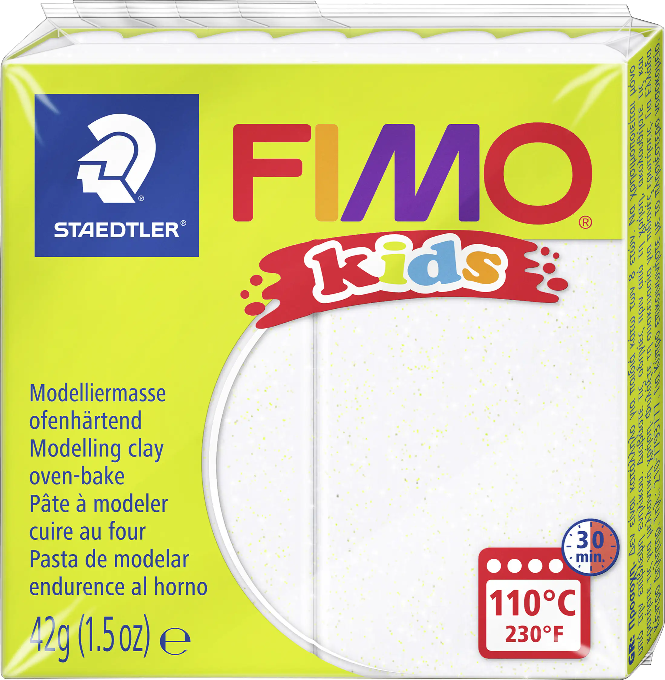 Fimo Kids glitter weiß 42 g