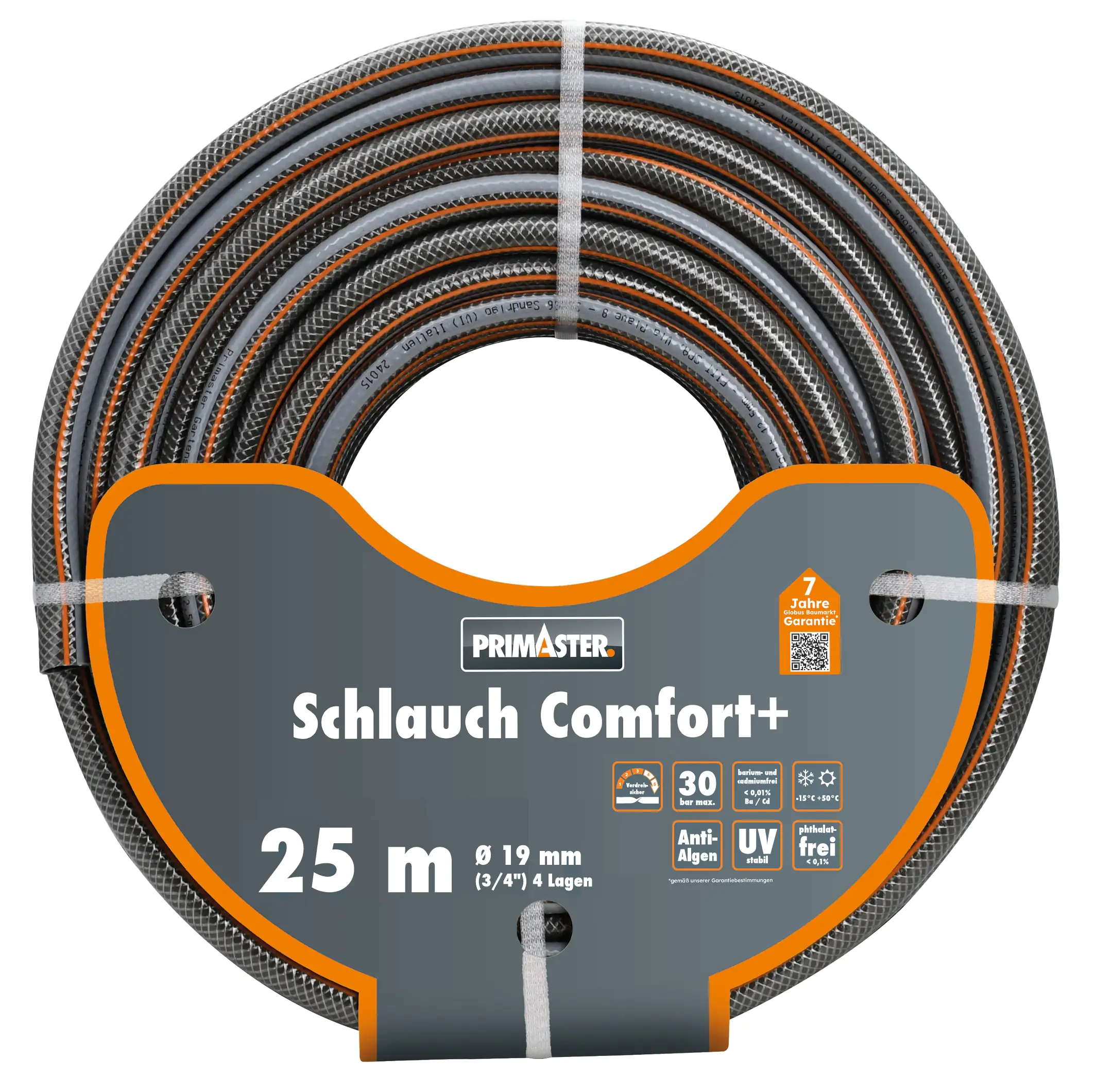 Primaster Gartenschlauch Comfort+ 25 m Ø 19 mm (3/4") Primaster Gartenschlauch Comfort+ 25 m Ø 19 mm (3/4")