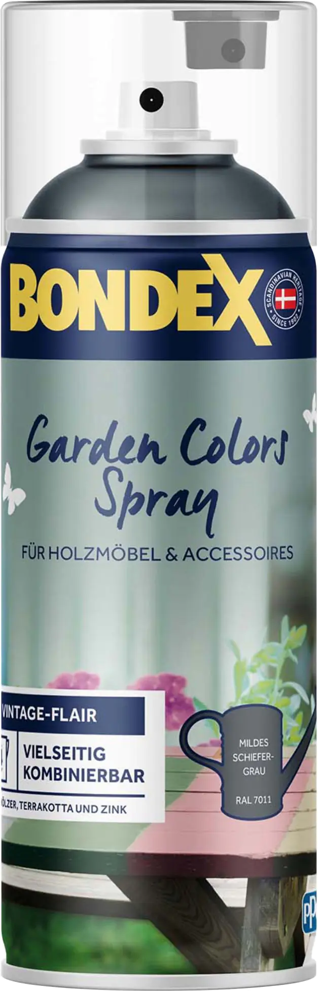 Bondex Garden Colors Spray Mildes Schiefergrau (RAL 7011) 400 ml