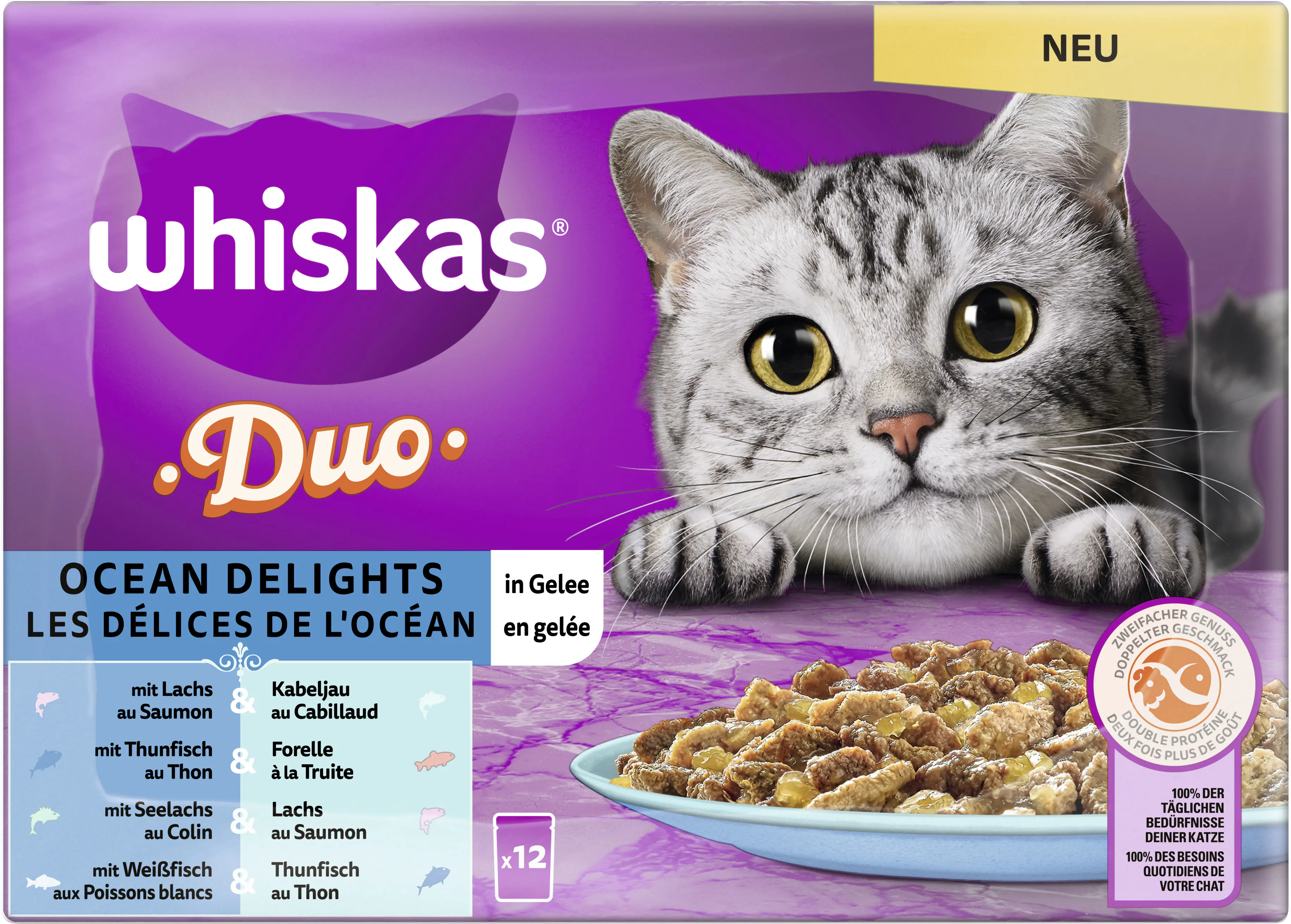 Whiskas Multipack Duo Ocean Delight in Gelee Katzenfutter 12 x 85 g Whiskas Multipack Duo Ocean Delight in Gelee Katzenfutter 12 x 85 g