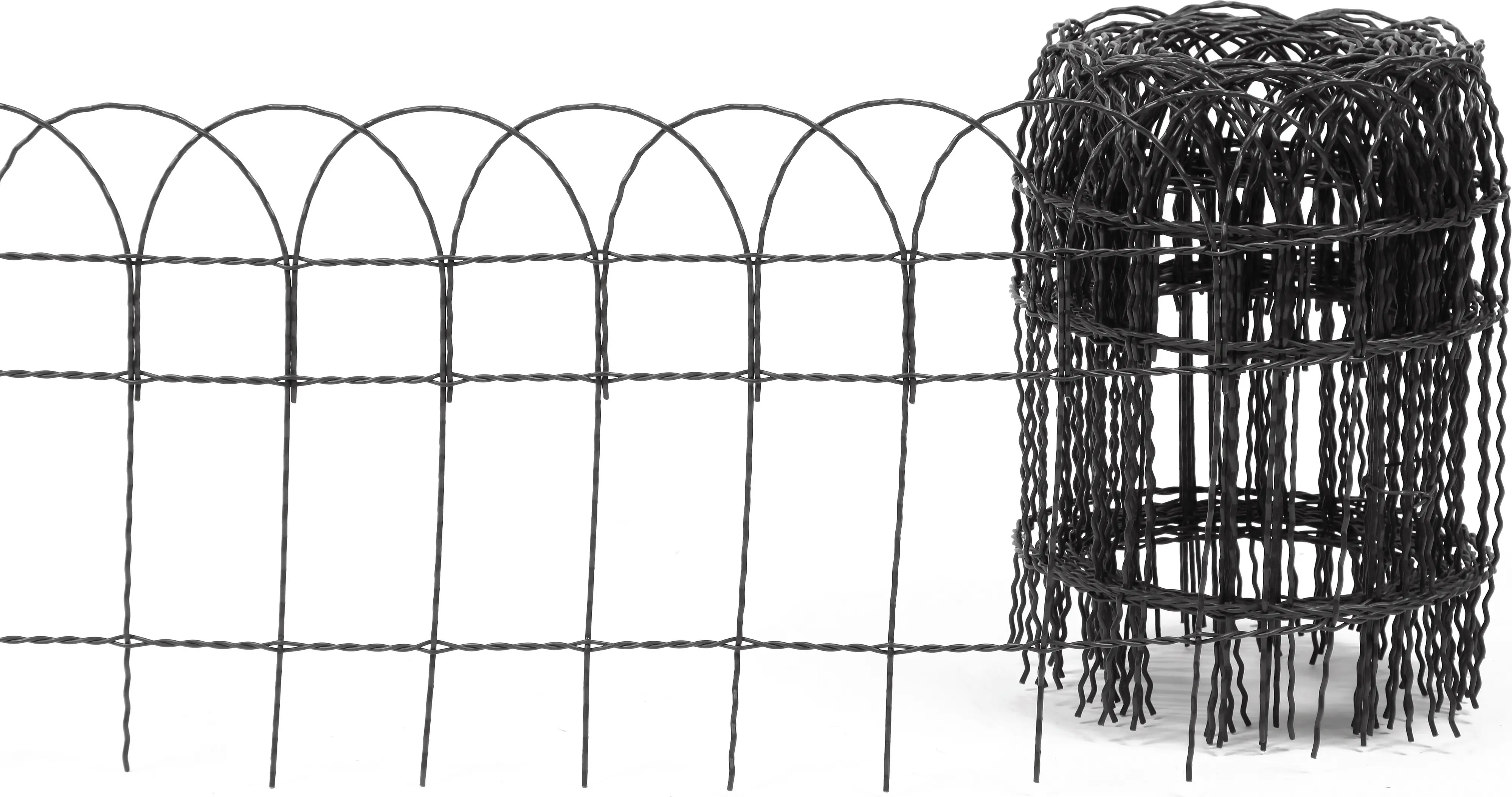 Floraworld Knotengeflecht-Zaun 10 m x 65 cm anthrazit