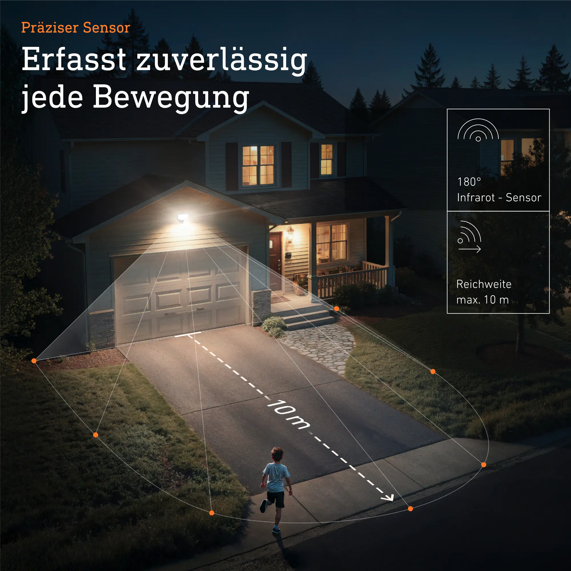 Steinel LED Außenleuchte XLED Protect S 14 W anthrazit mit Bewegungsmelder