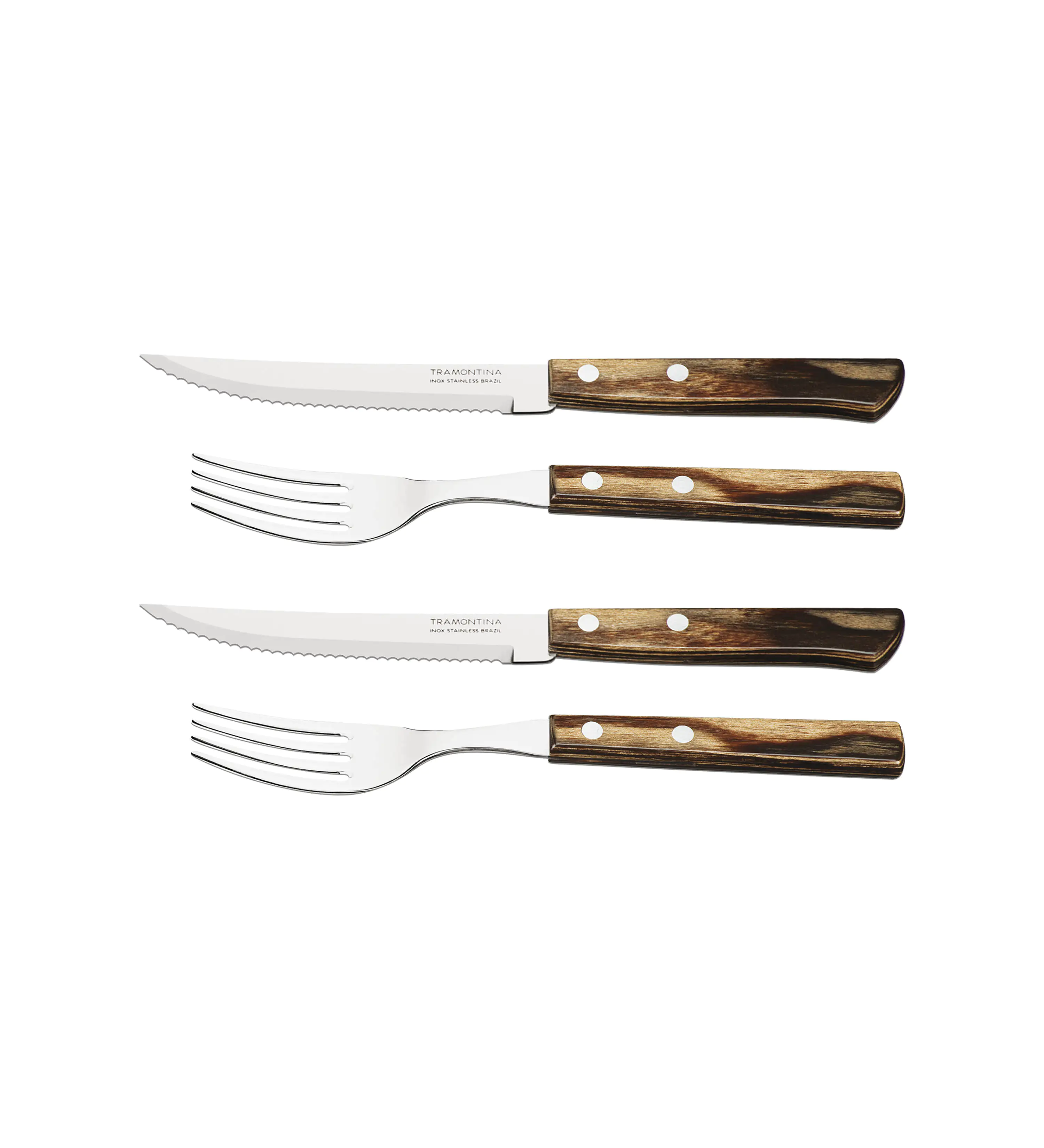 Tramontina Steak- Pizzabesteck 4 teiliges Set