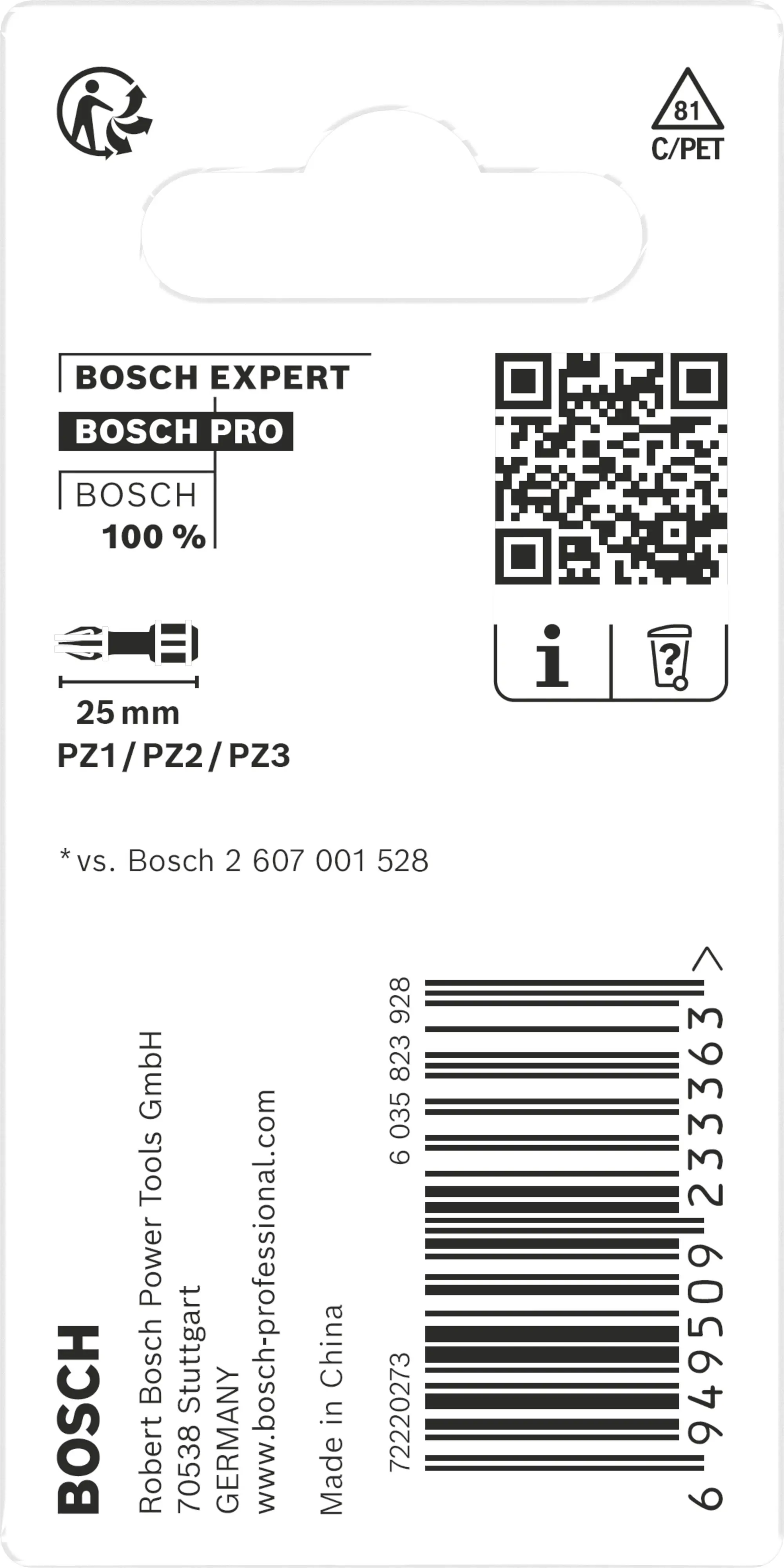 Bosch PRO PZ Impact Bit-Set 3-teilig