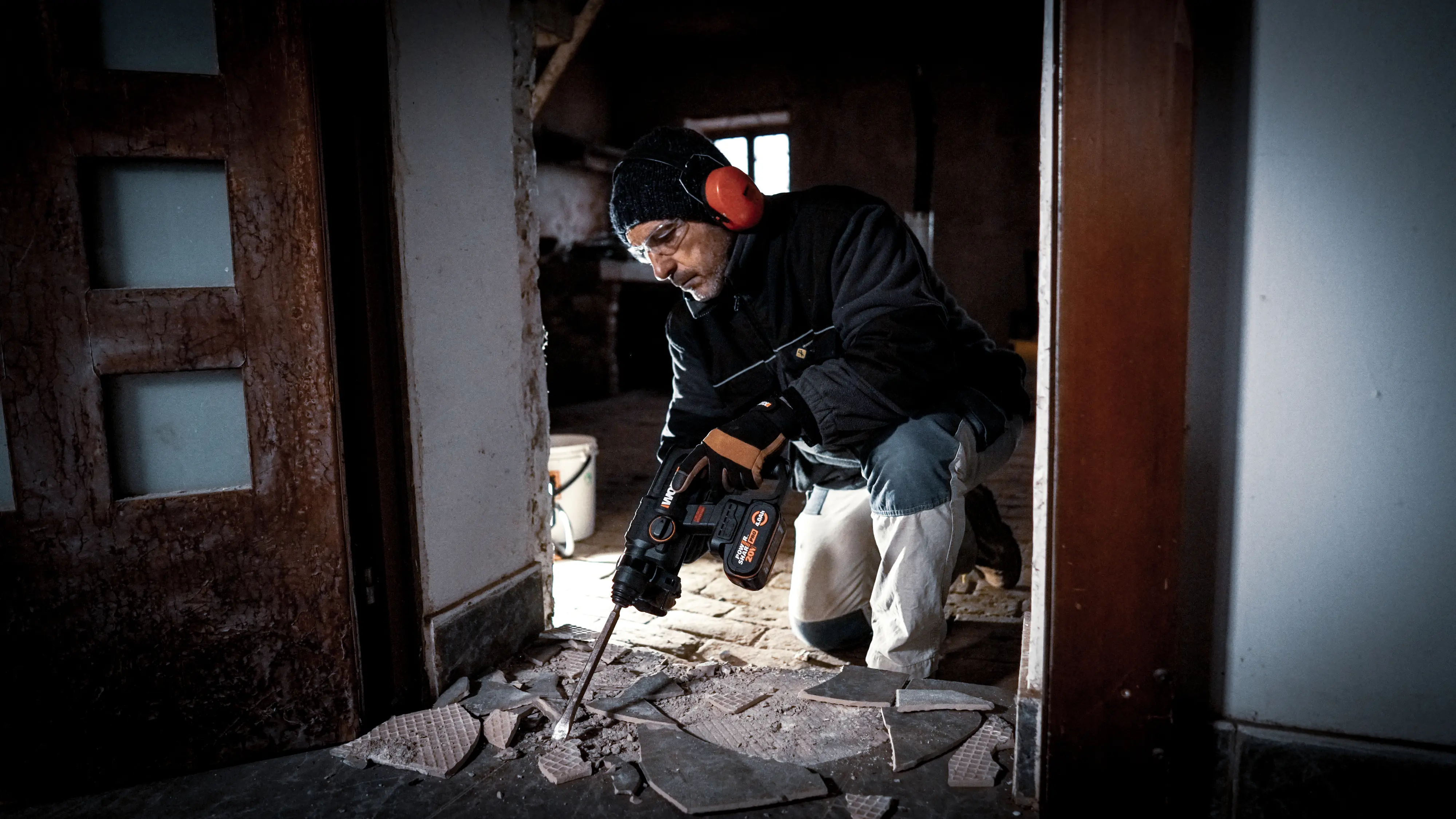 Worx NITRO Akku-Bohrhammer WX381 20 V inkl. 4 Ah Akku & Ladegerät