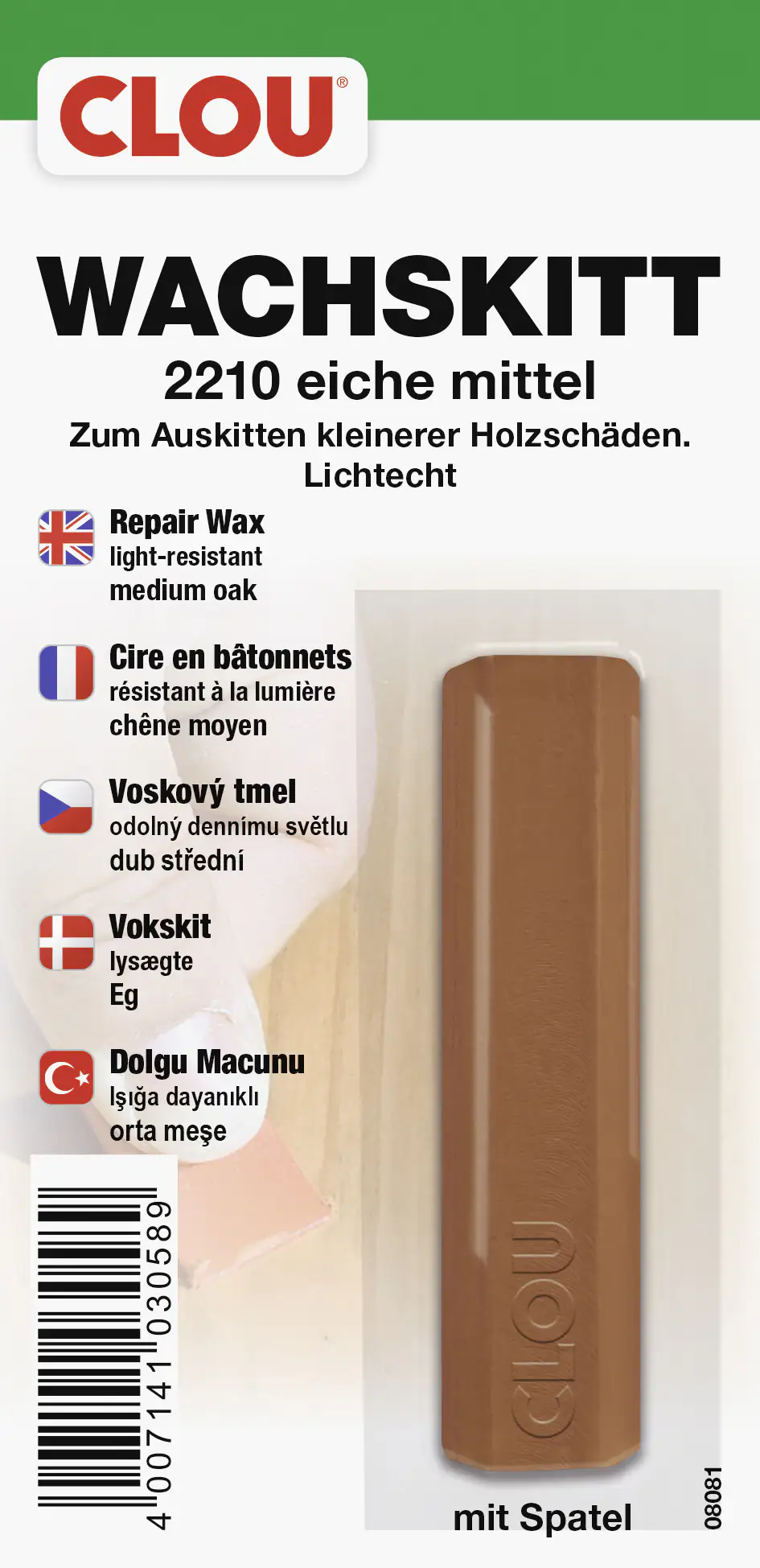 Clou Wachskitt eiche mittel