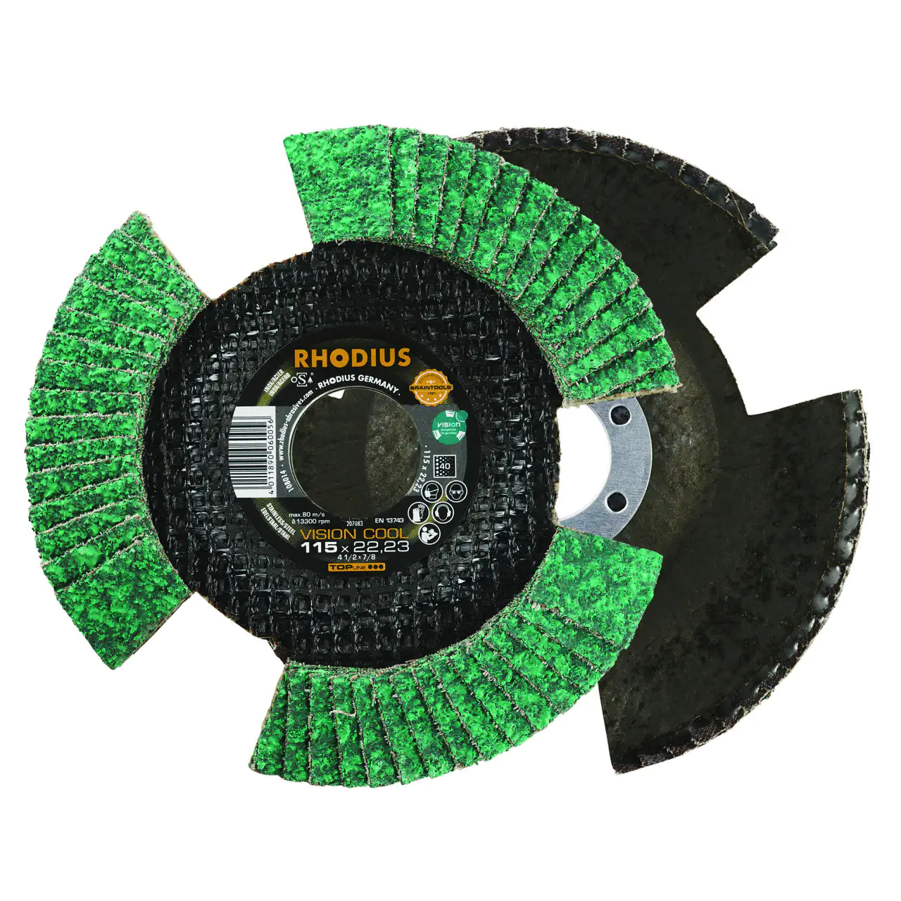 Rhodius Schleifscheibe Vision K40 Stahl Ø 115 mm Bohrung 22,23 mm