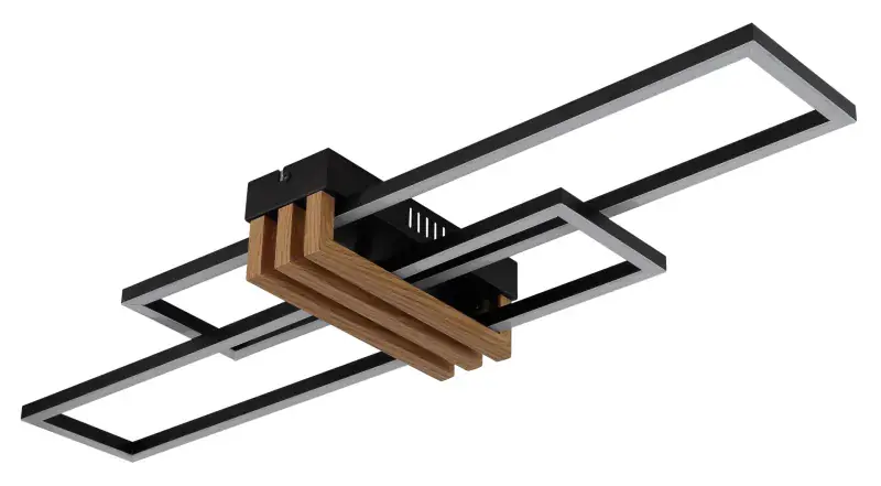 Globo Deckenleuchte Dakari I 80 x 23 cm L x B schwarz warmweiß