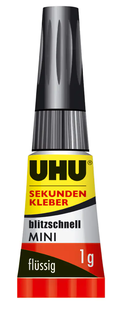 UHU Sekundenkleber blitzschnell Minis 3 g (3 x 1 g), flüssig