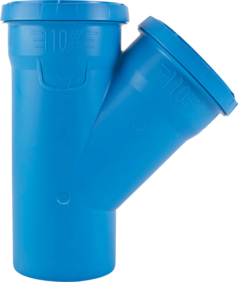 Marley Abzweig für Abwasser dBlue DN 90/50 87° schalldämmend 17 cm blau