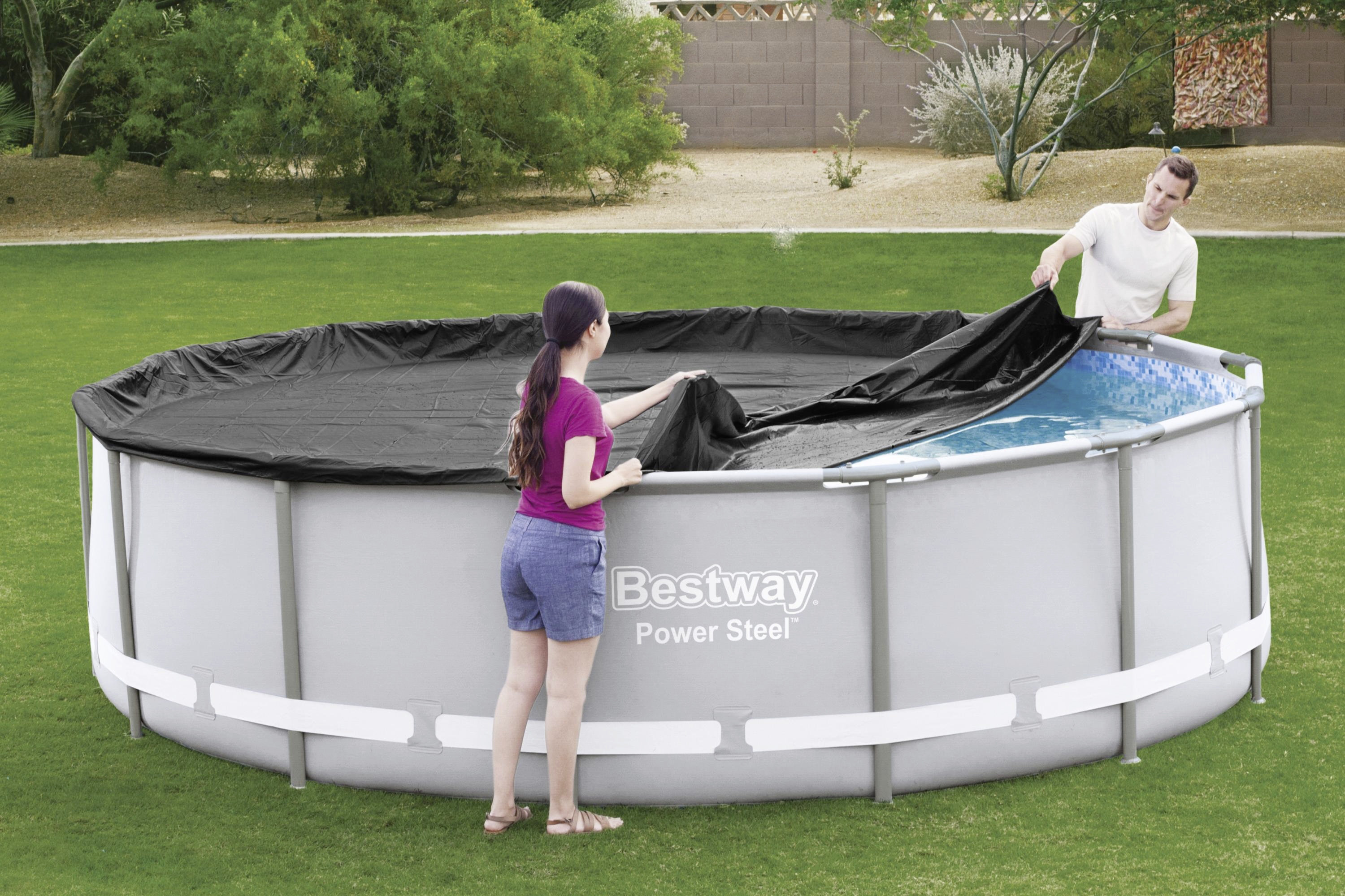 Bestway Flowclear Abdeckplane PVC Ø 427 cm Bestway Flowclear Abdeckplane PVC Ø 427 cm