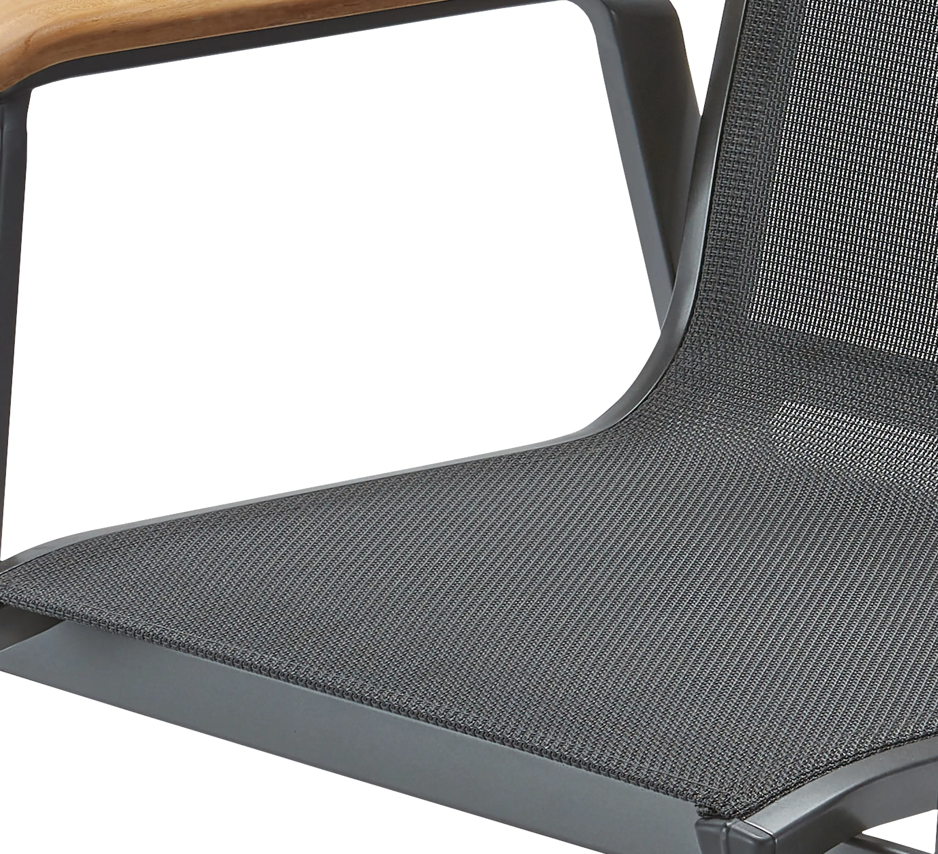 MWH Stapelstuhl Reno Aluminium mit Teak Armlehnen