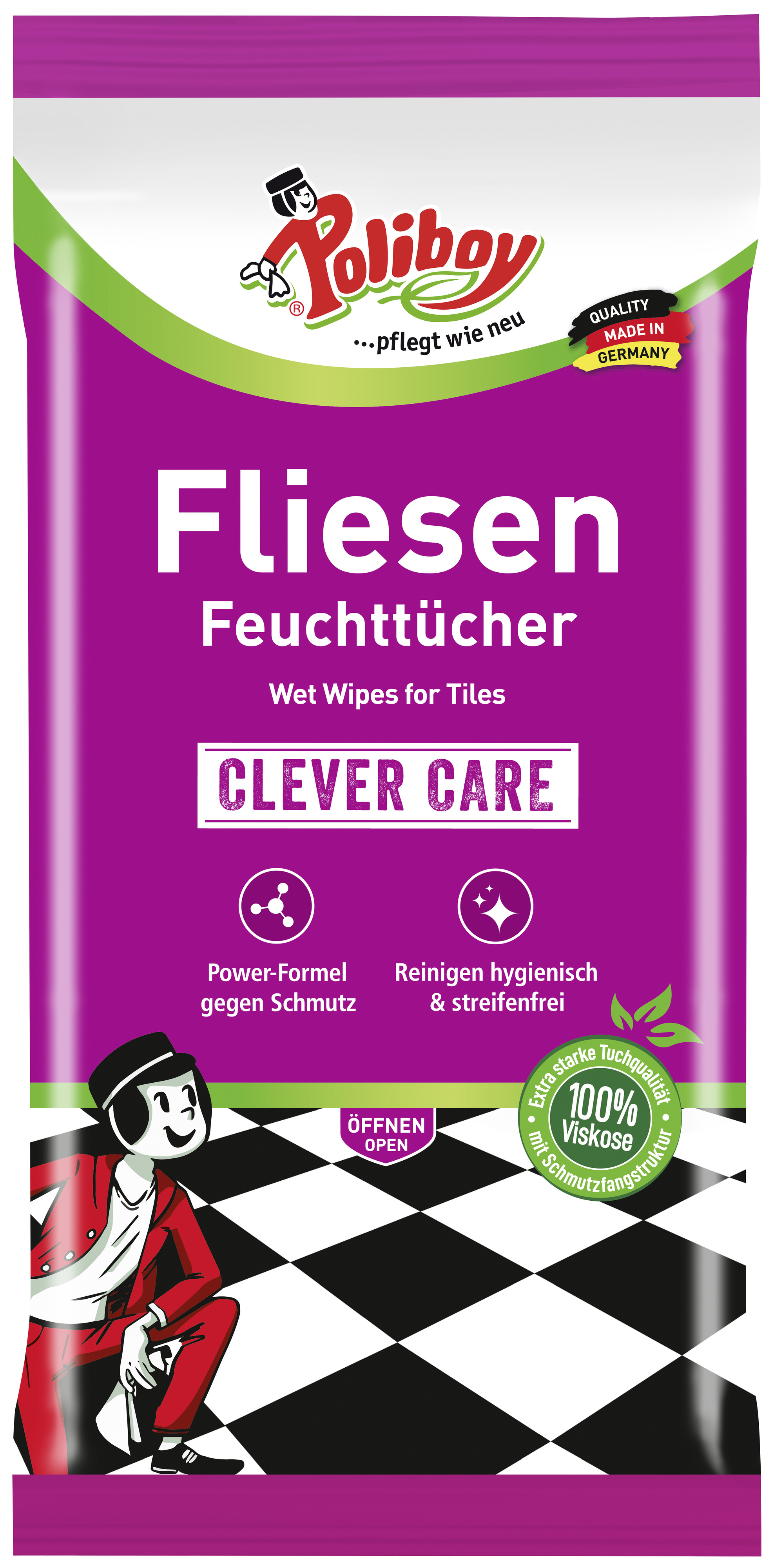 Poliboy Fliesenfeuchttücher 15 Stück