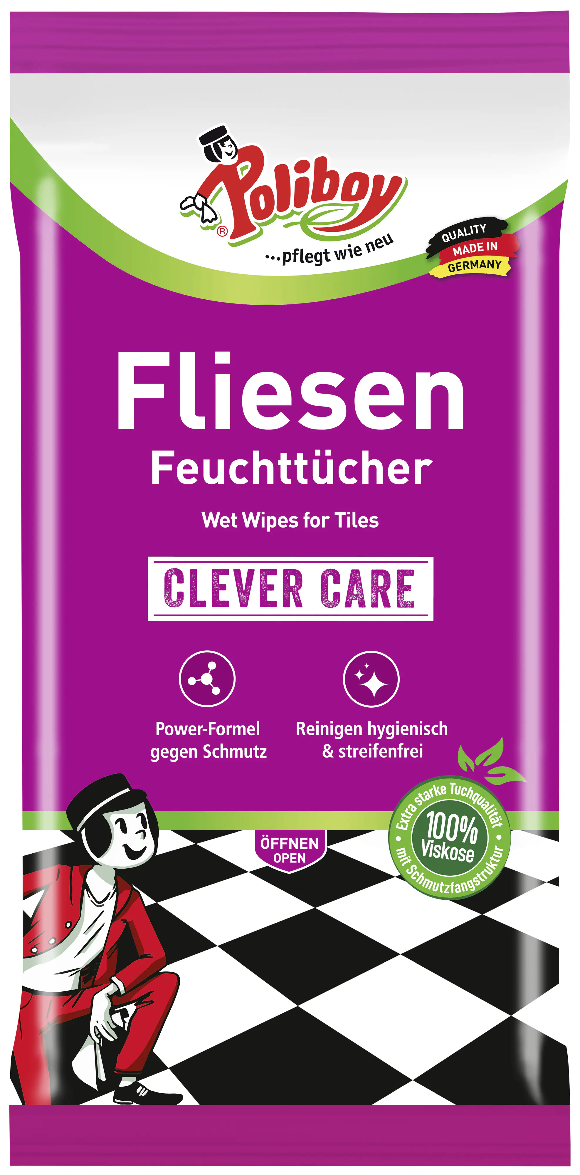 Poliboy Fliesenfeuchttücher 15 Stück