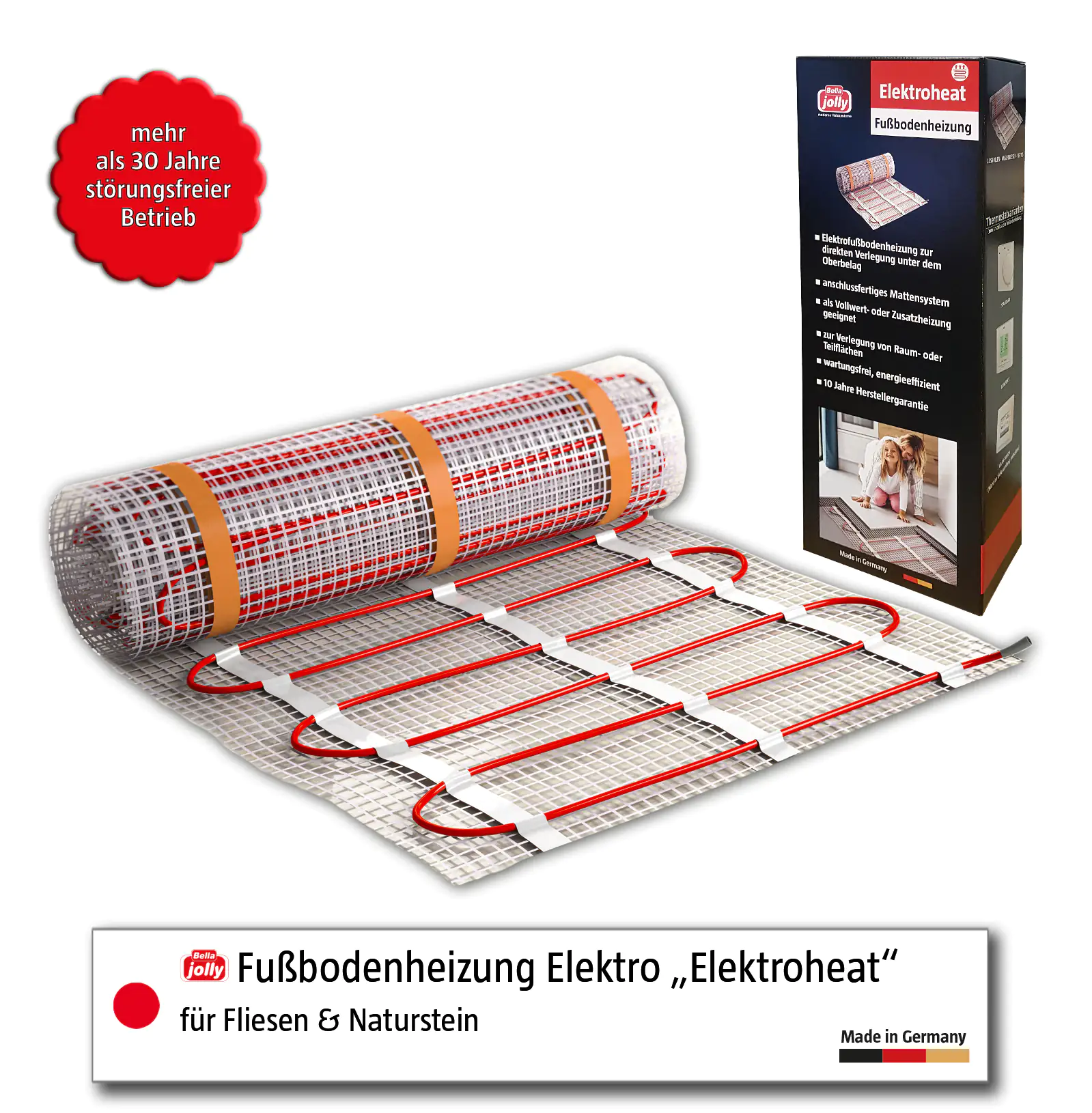 Jollytherm Fußbodenheizung Elektroheat 1m²   150 Watt