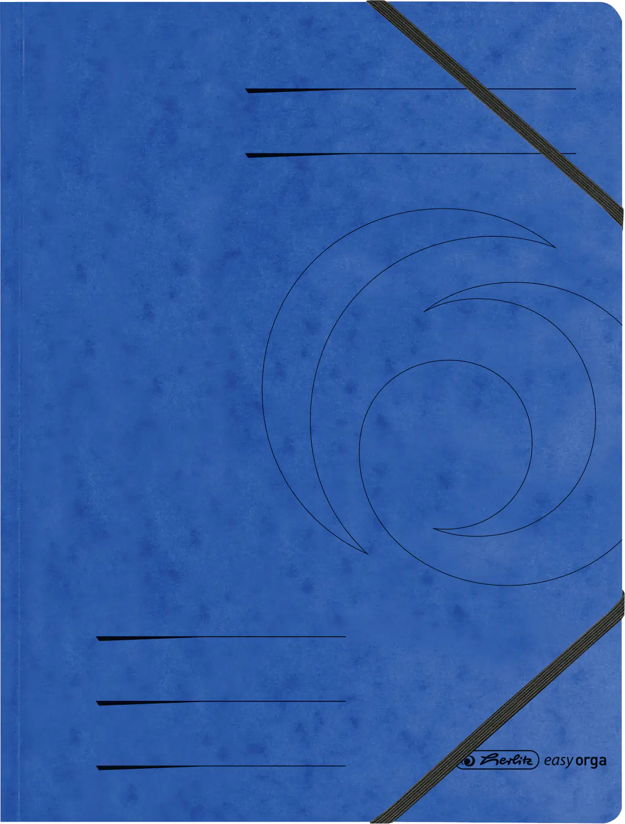 herlitz Eckspanner A4 blau, 2 Gummizüge