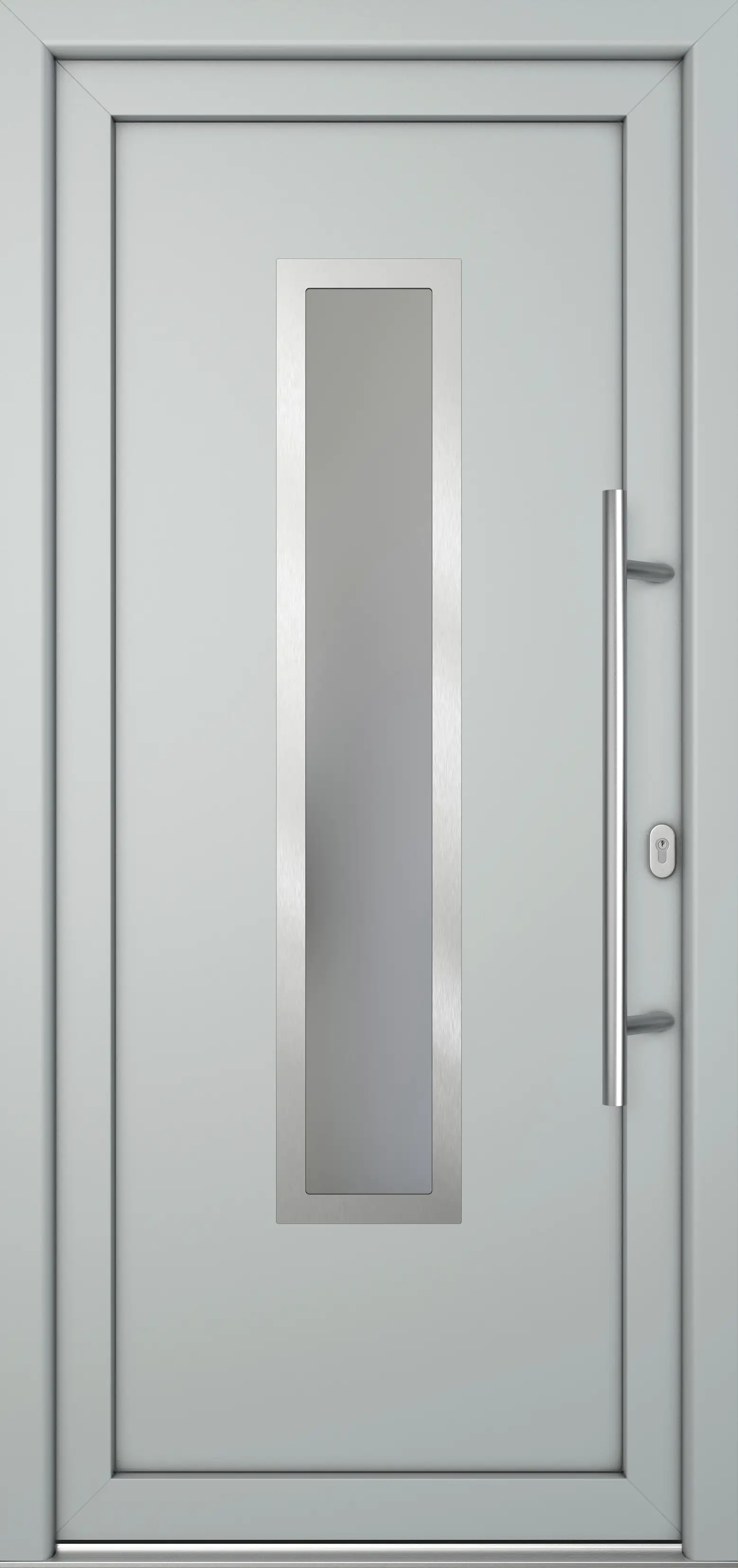 Meeth Haustür Signum Pro PVC Modell 32 108 x 200 cm DIN Rechts weiß/lichtgrau Meeth Haustür Signum Pro PVC Modell 32 108 x 200 cm DIN Rechts weiß/lichtgrau