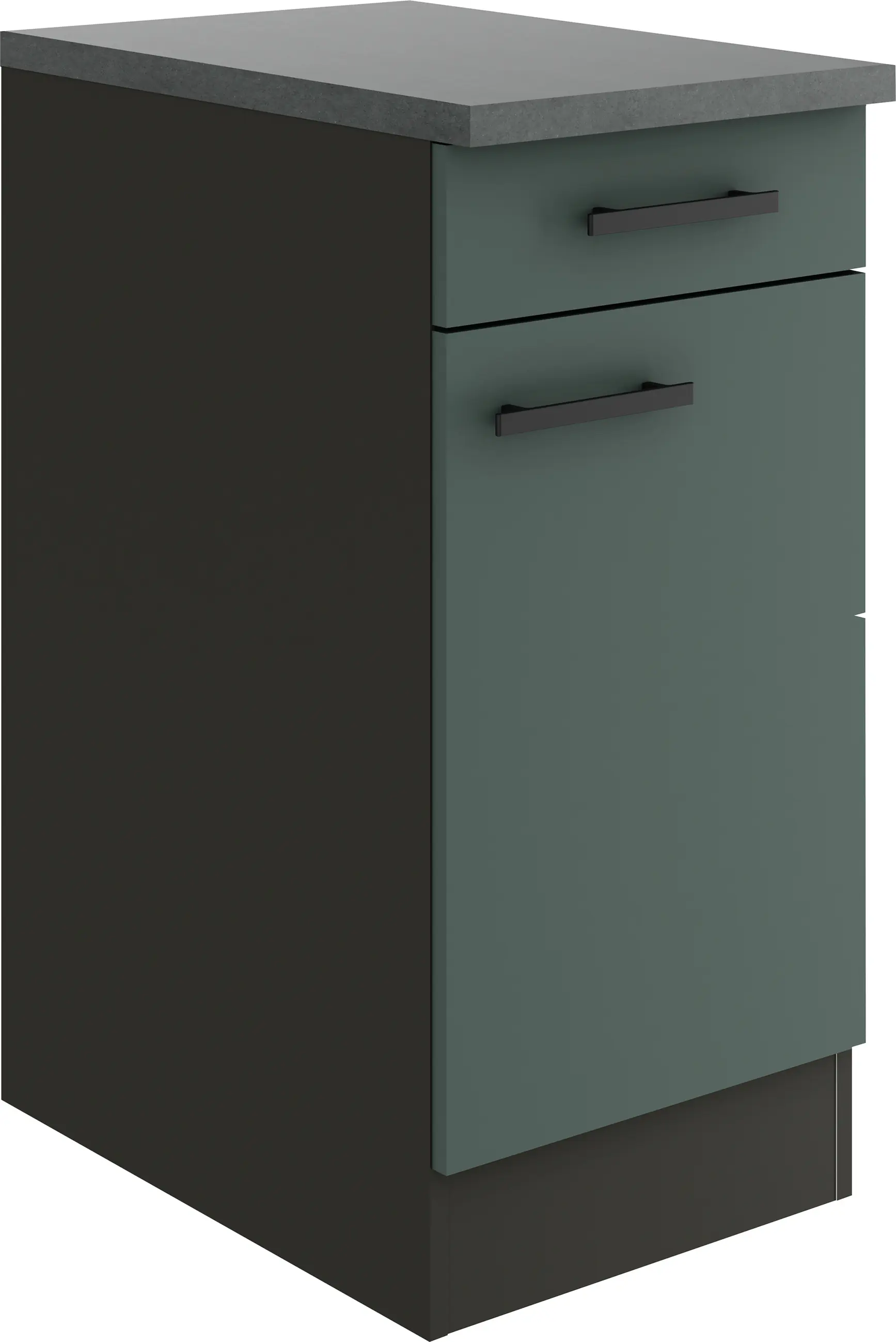 Optifit Unterschrank Verona 405 steingrün/anthrazit matt 40 cm