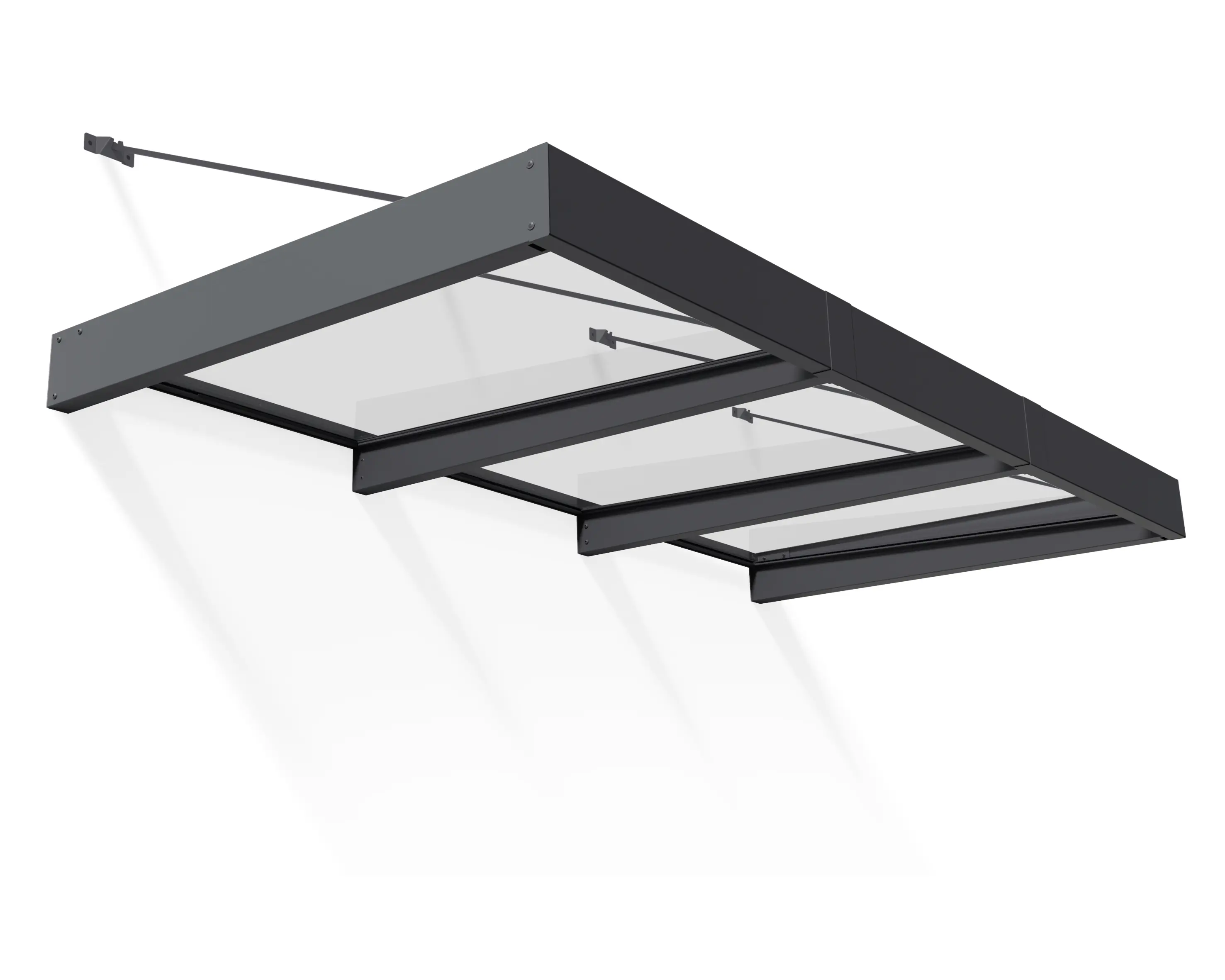 Canopia Vordach Sophia XL 3000 Grau Alu 286 x 140 cm