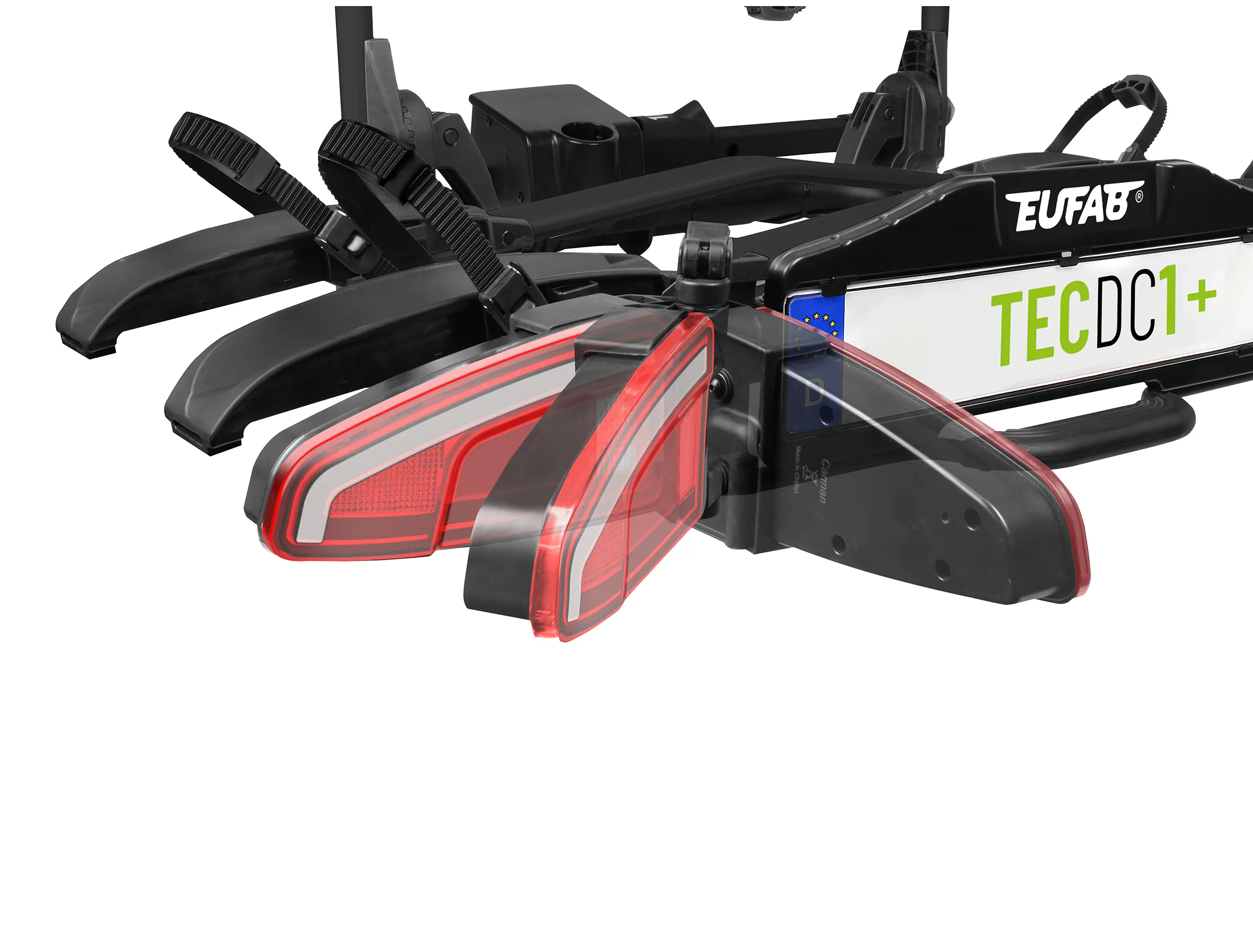 EUFAB Fahrradträger TECDC1+ LED für 2 Fahrräder und große Heckklappen komplett vormontiert EUFAB Fahrradträger TECDC1+ LED für 2 Fahrräder und große Heckklappen komplett vormontiert