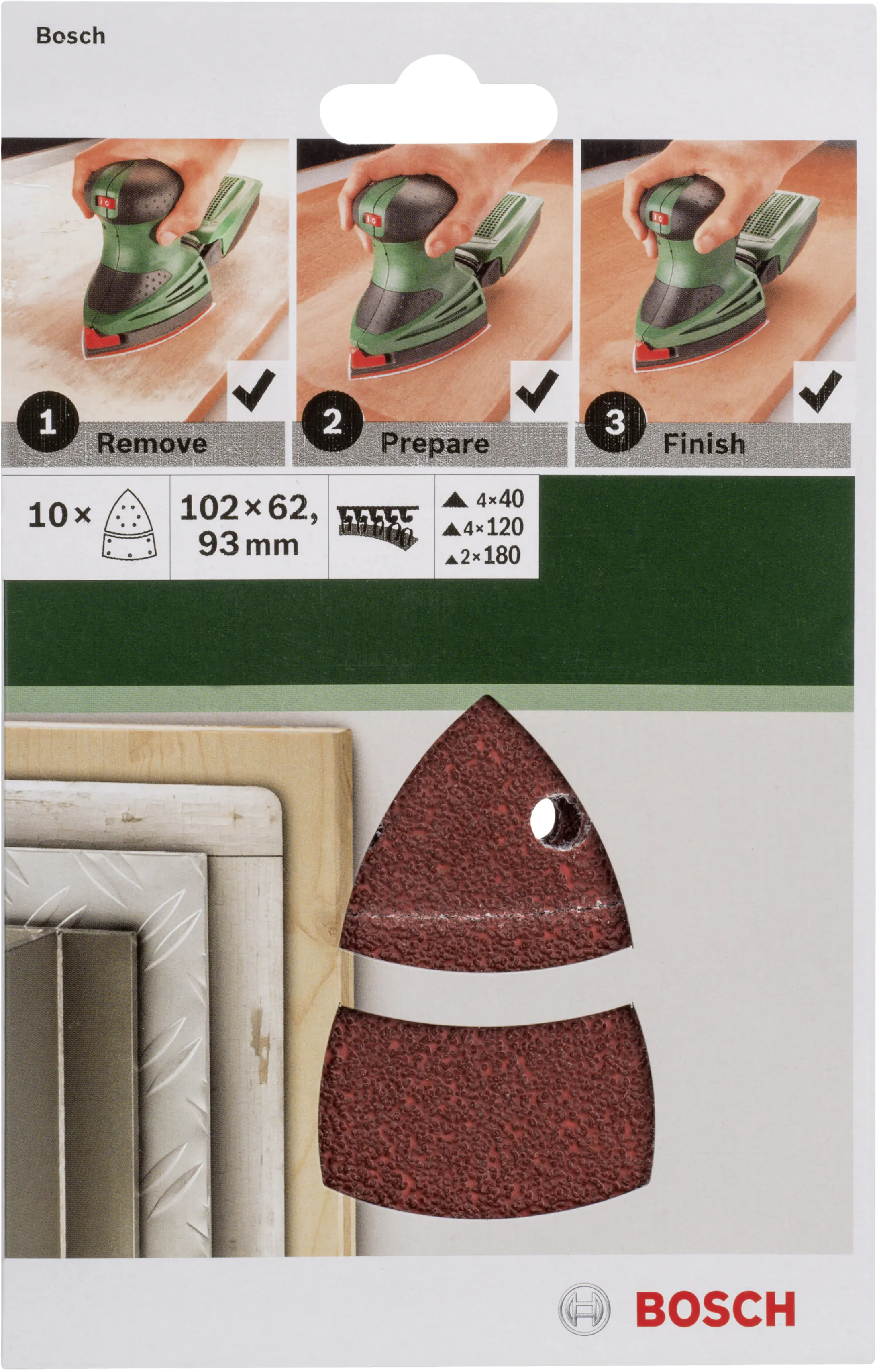 Bosch Schleifblatt-Set für Multischleifer 10-teilig
