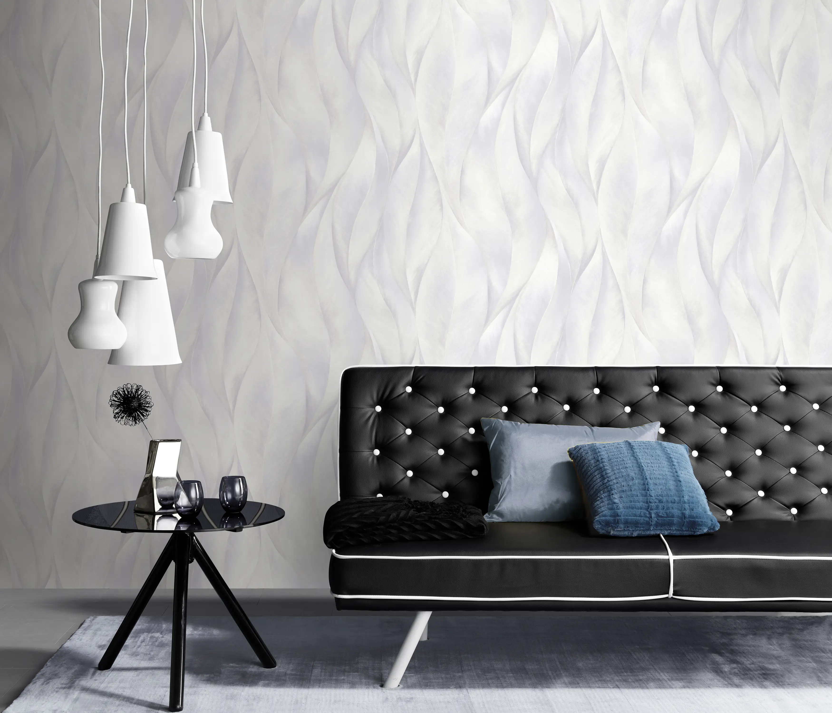 4002790210375_2 Guido Maria Kretschmer Vliestapete 10148-31 Fashion For Walls floral grau 10,05 x 0,53 m
