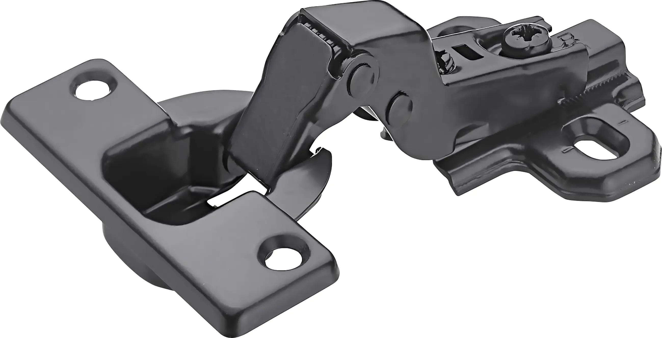 Hettich Topfscharnier SlideOn zum Aufschrauben Mittelwandanschlag Ø 35 mm schwarz