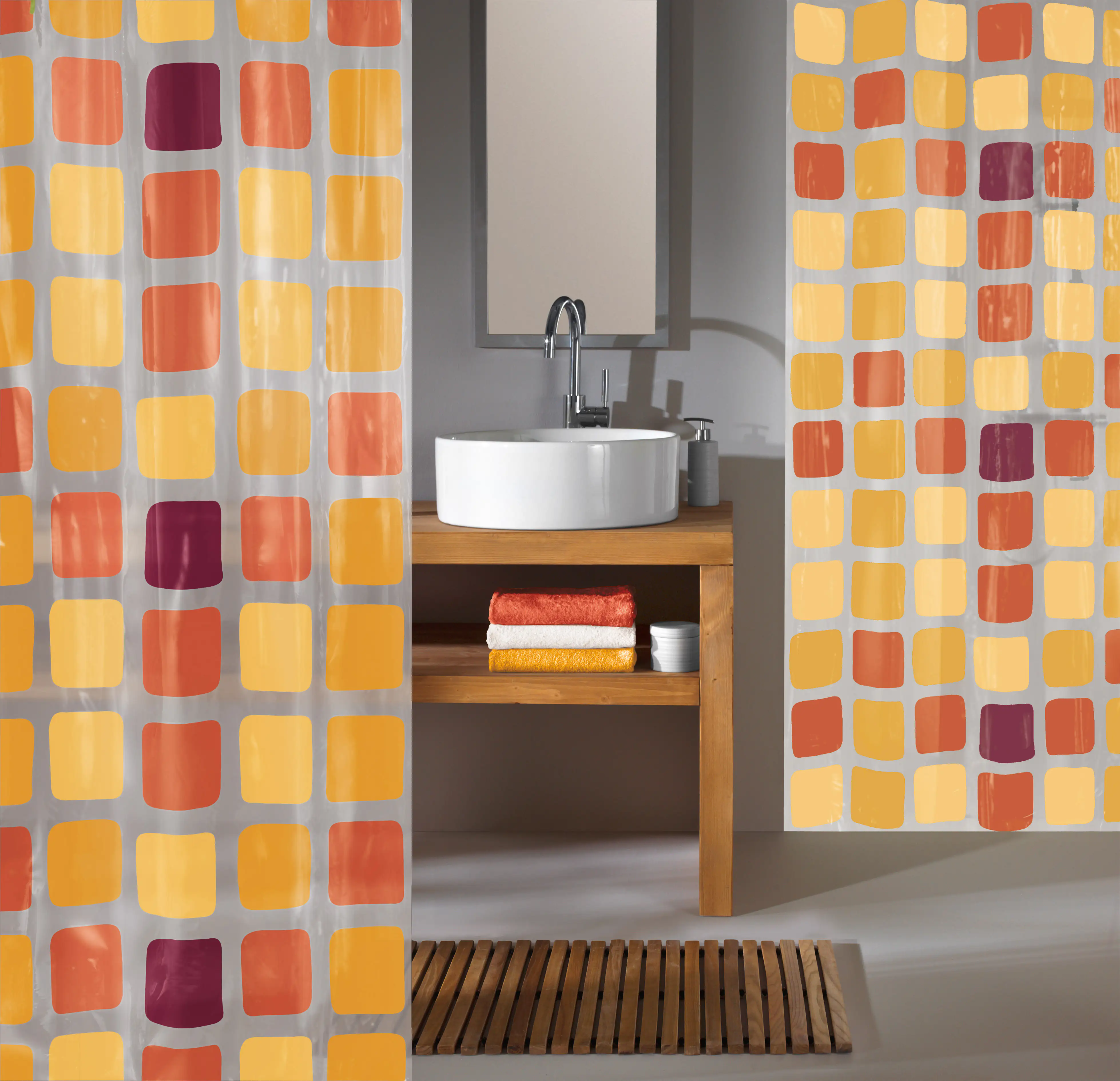 Kleine Wolke Duschvorhang Sonny sun, 180 x 200 cm