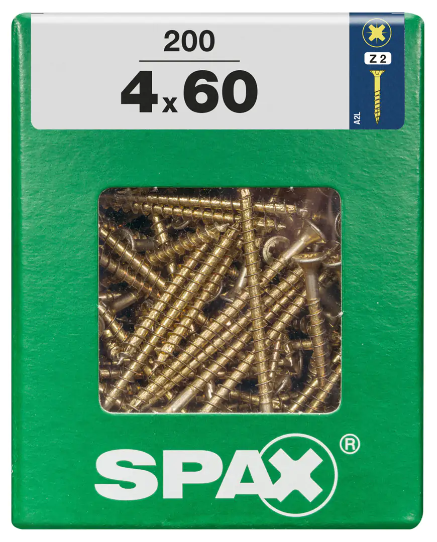 Spax Universalschrauben 4.0 x 60 mm PZ 2 - 200 Stk.