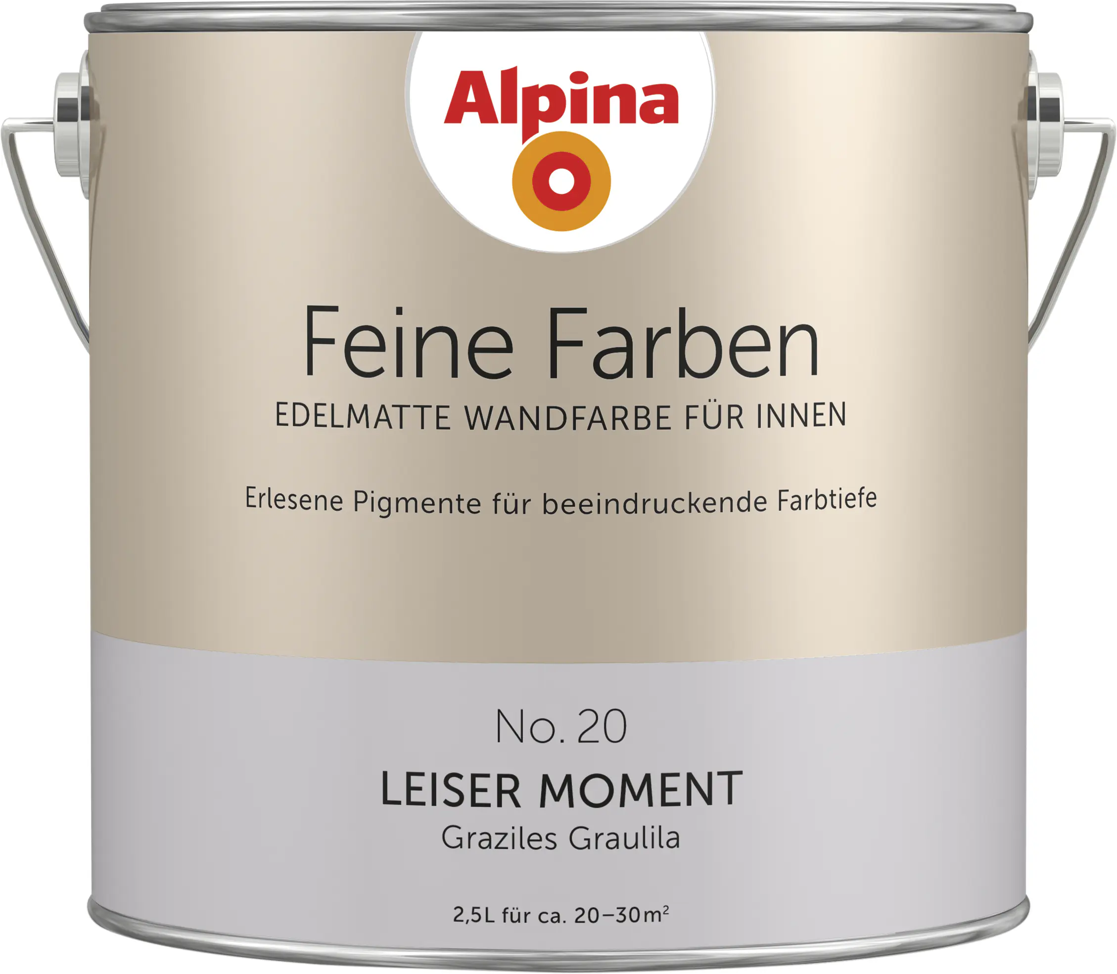 Alpina Feine Farben Wandfarbe No. 20 Leiser Moment - graziles graulila 2,5 L