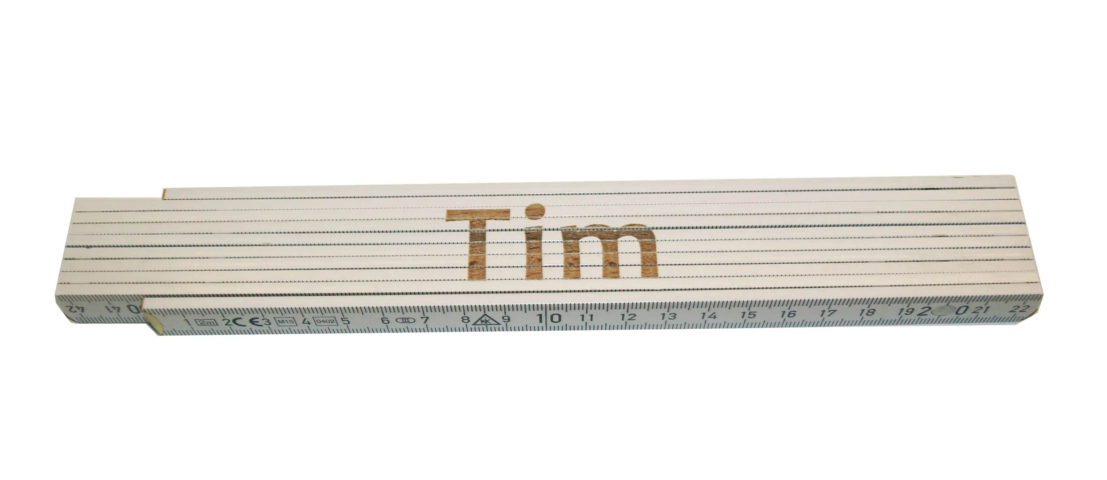 Zollstock Tim 2 m weiß