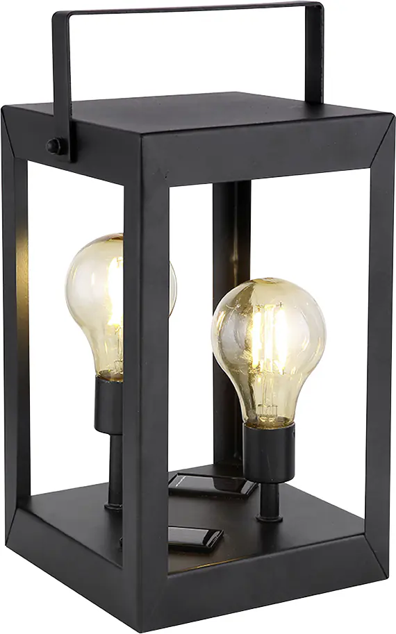 Globo LED Solarleuchte Laterne schwarz warmweiß
