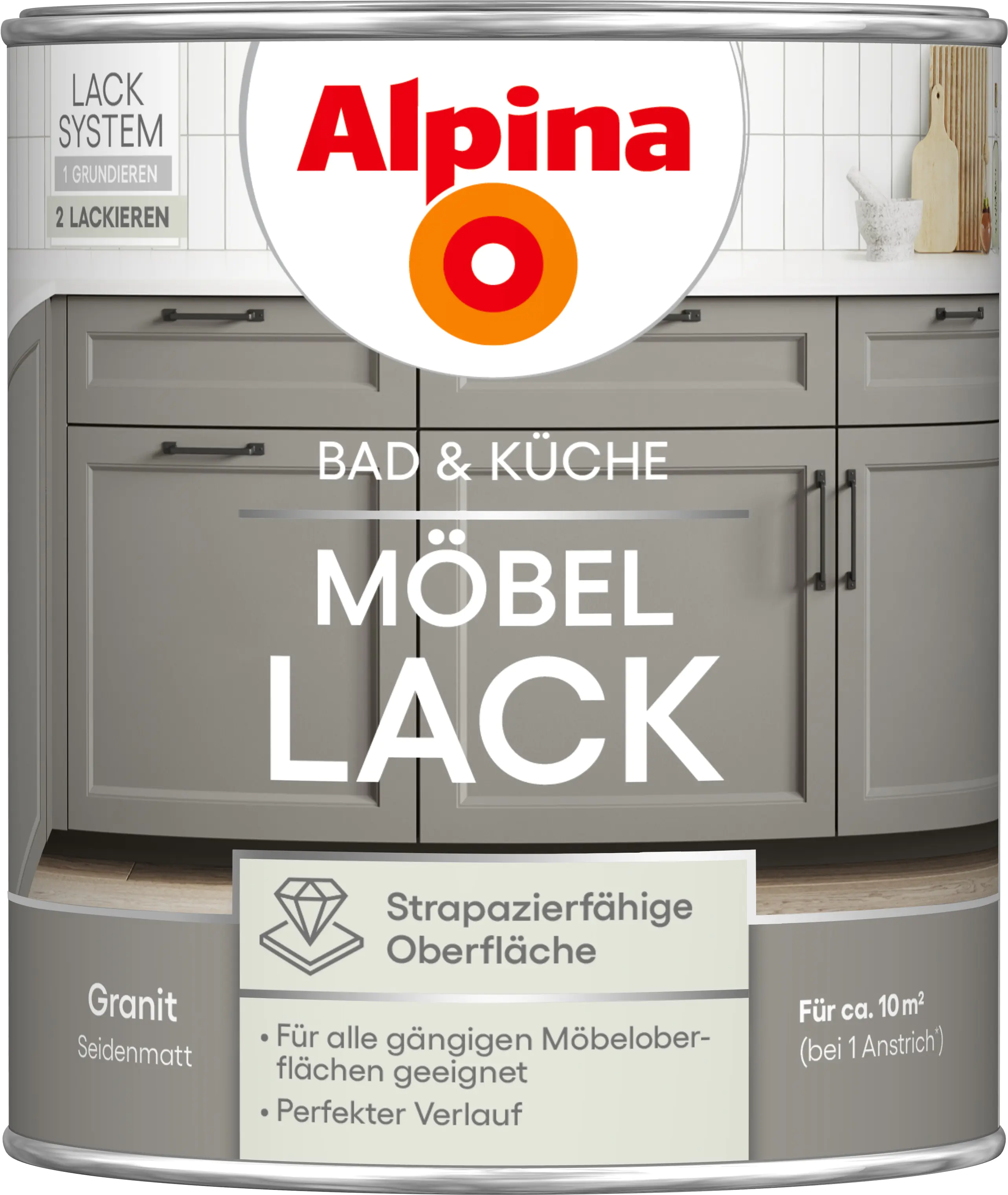 Alpina Möbellack für Küche & Badezimmer Granit 750 ml Alpina Möbellack für Küche & Badezimmer Granit 750 ml