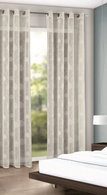 Sehlbach Ösenschal offwhite Kreise 140 x 245 cm  