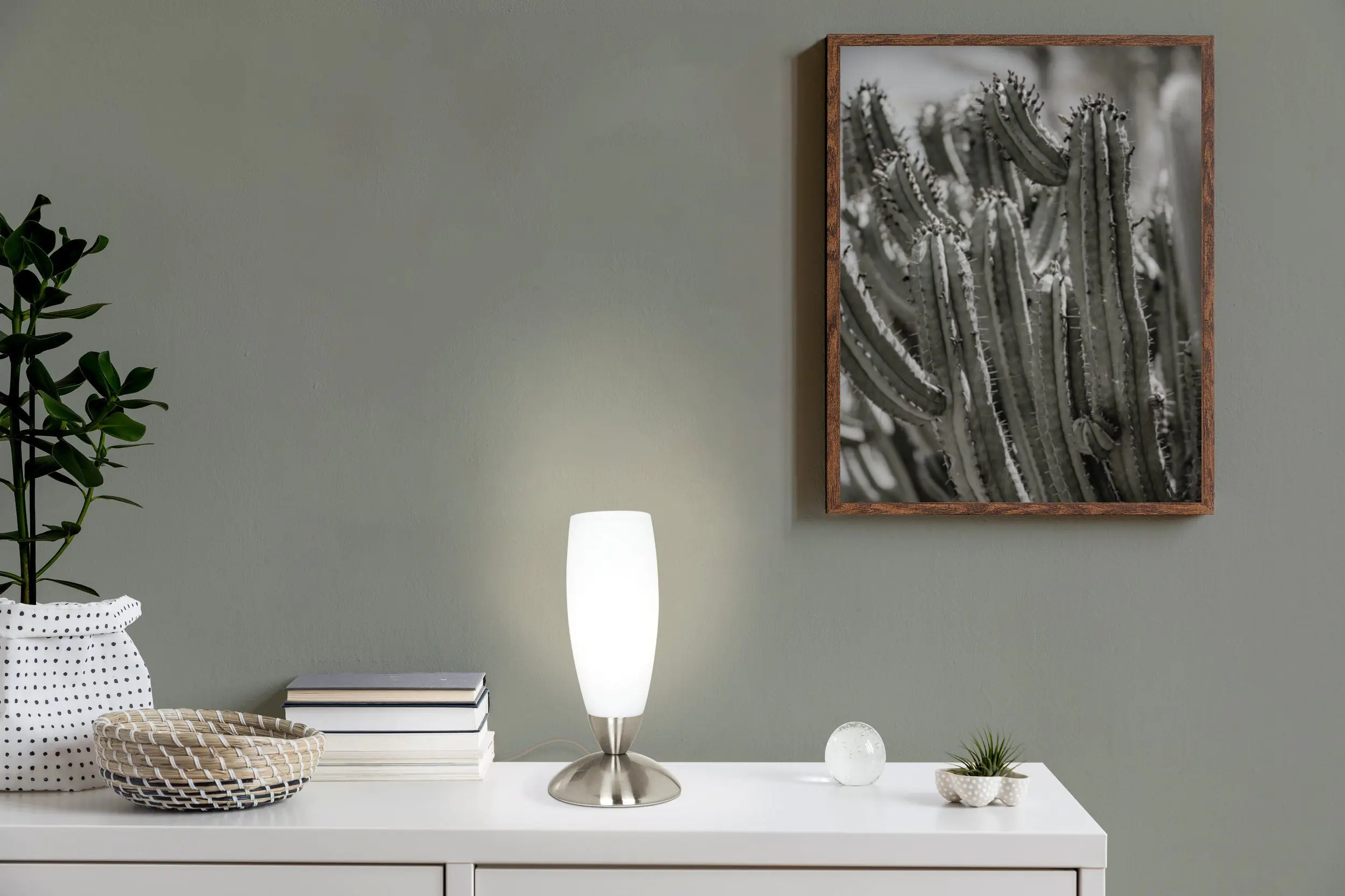 Eglo Tischleuchte Slim E14-Kerze 1X40W nickel-matt Eglo Tischleuchte Slim E14-Kerze 1X40W nickel-matt