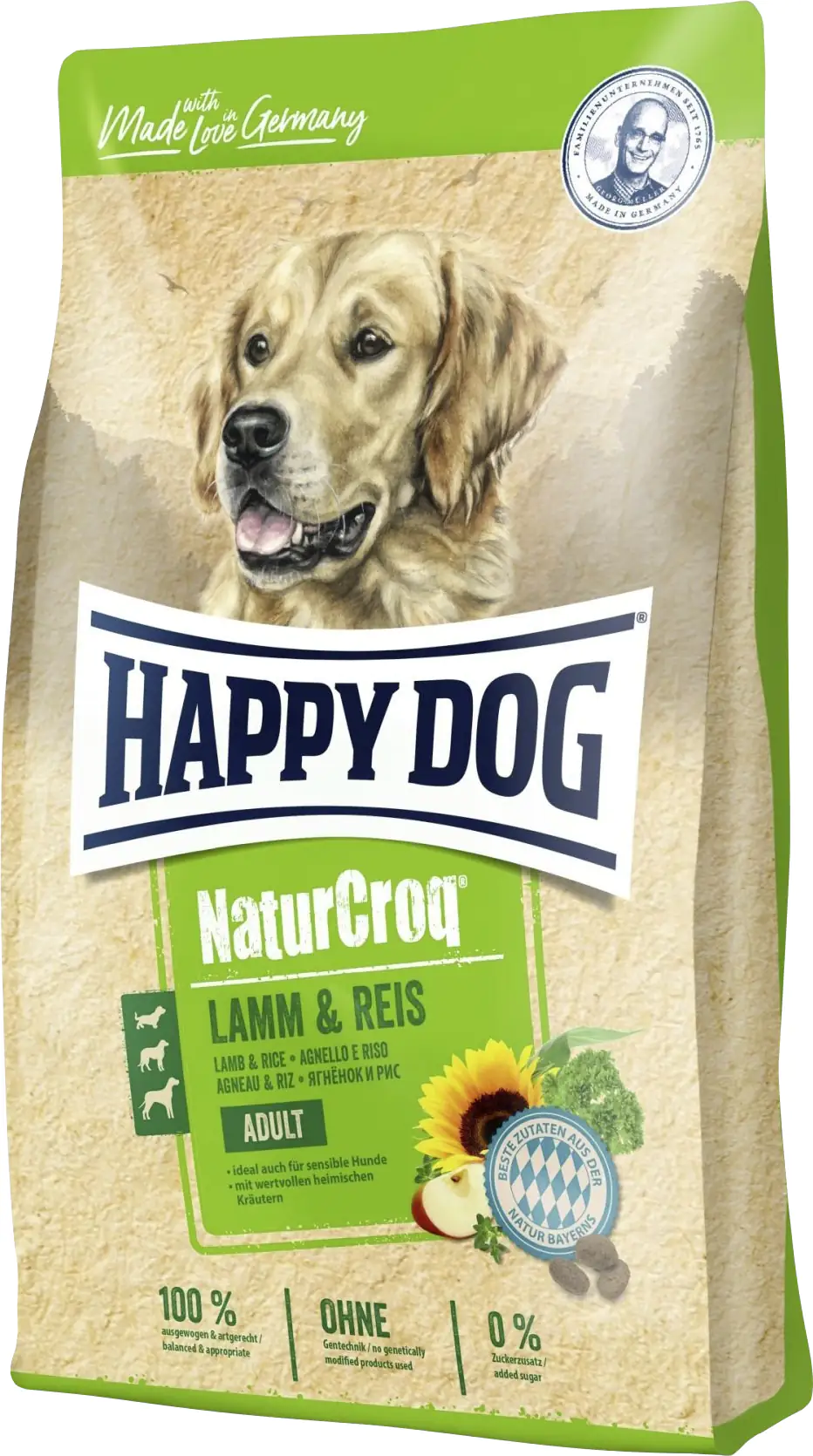 4001967117035 Happy Dog Premium NaturCroq Lamm & Reis 4 kg