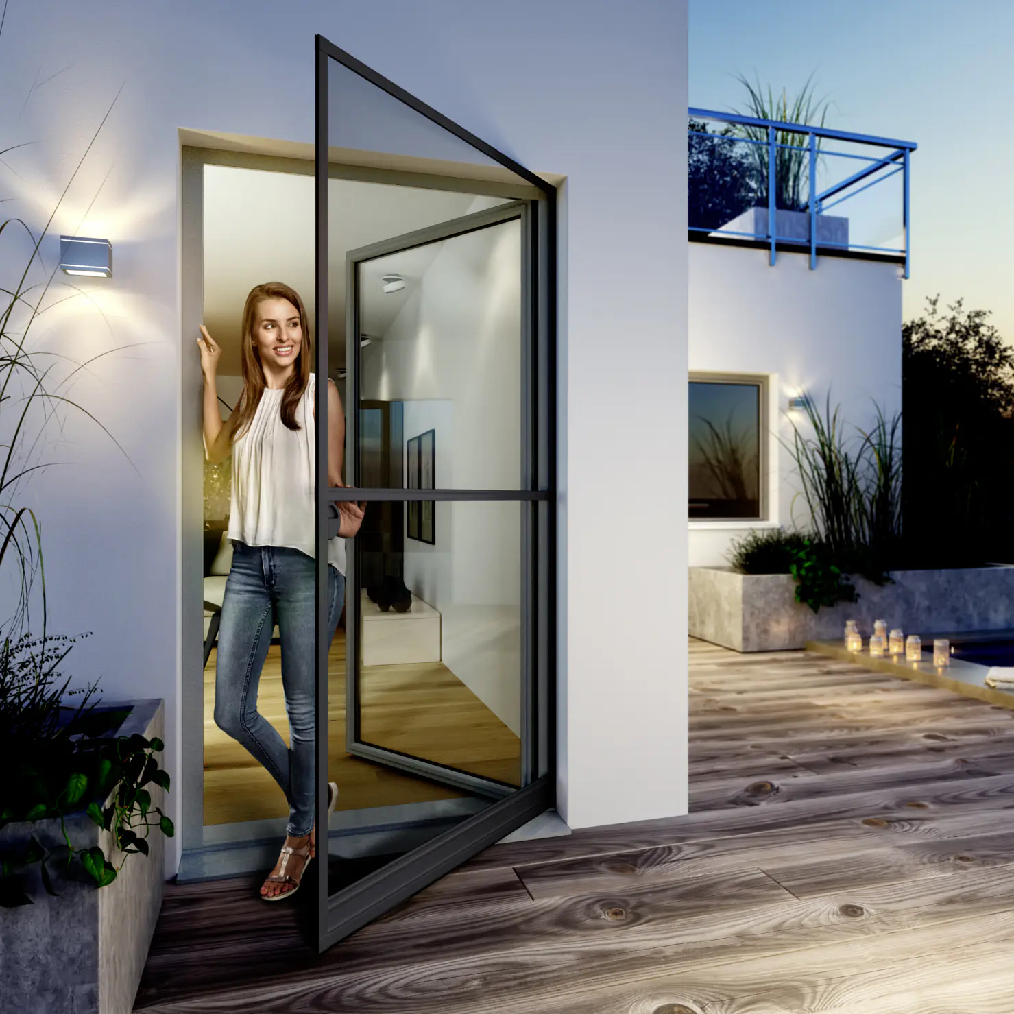 Windhager IS Maßtüre bis 120 x 240 cm schwarz/anthrazit