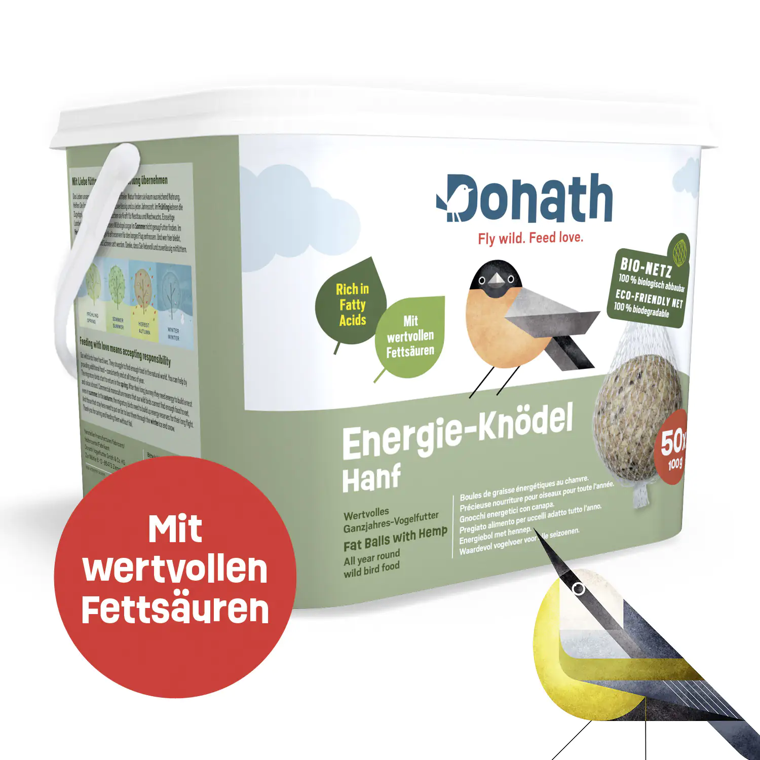 4260681740626 Donath Energie-Knödel Meisenknödel Hanf 50 x 100 g