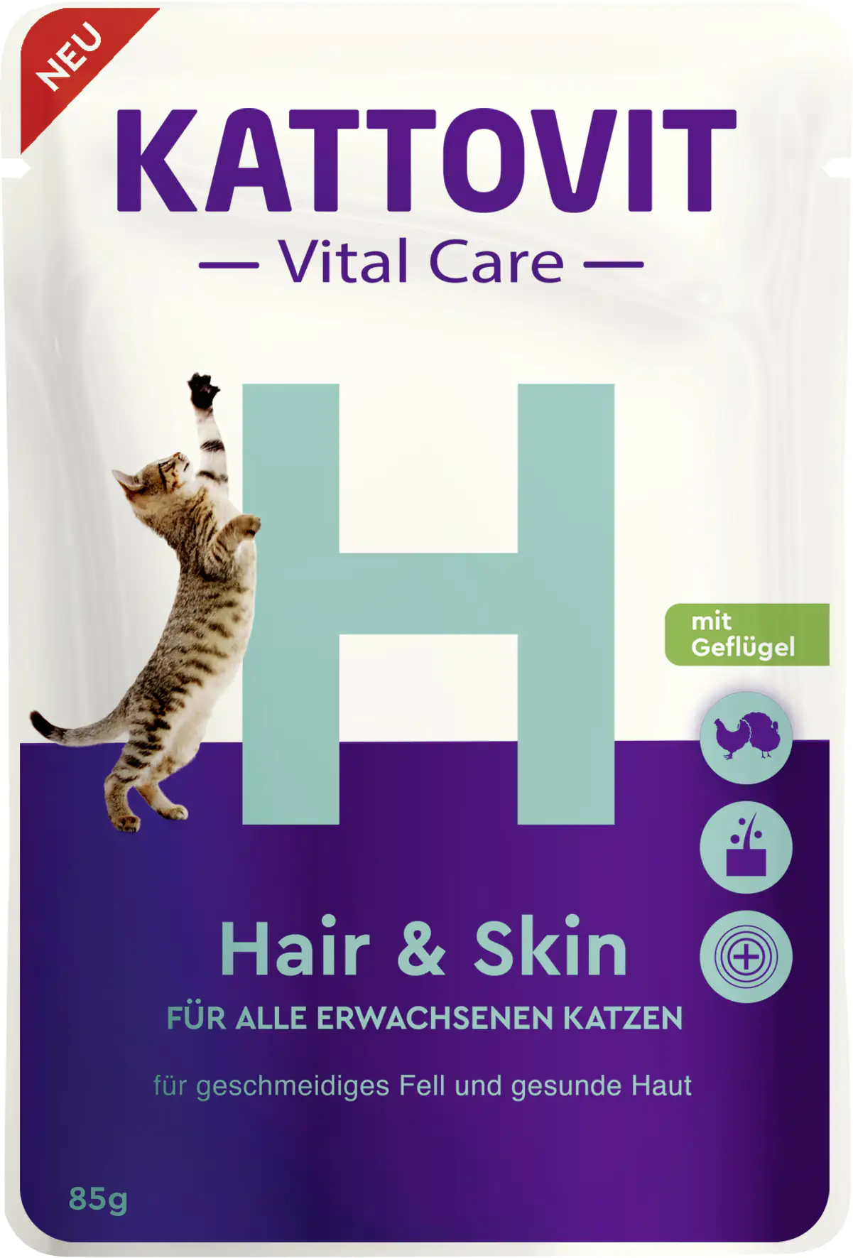 Kattovit Katzennassfutter Diet Vital Care Hair & Skin 85 g Kattovit Katzennassfutter Diet Vital Care Hair & Skin 85 g