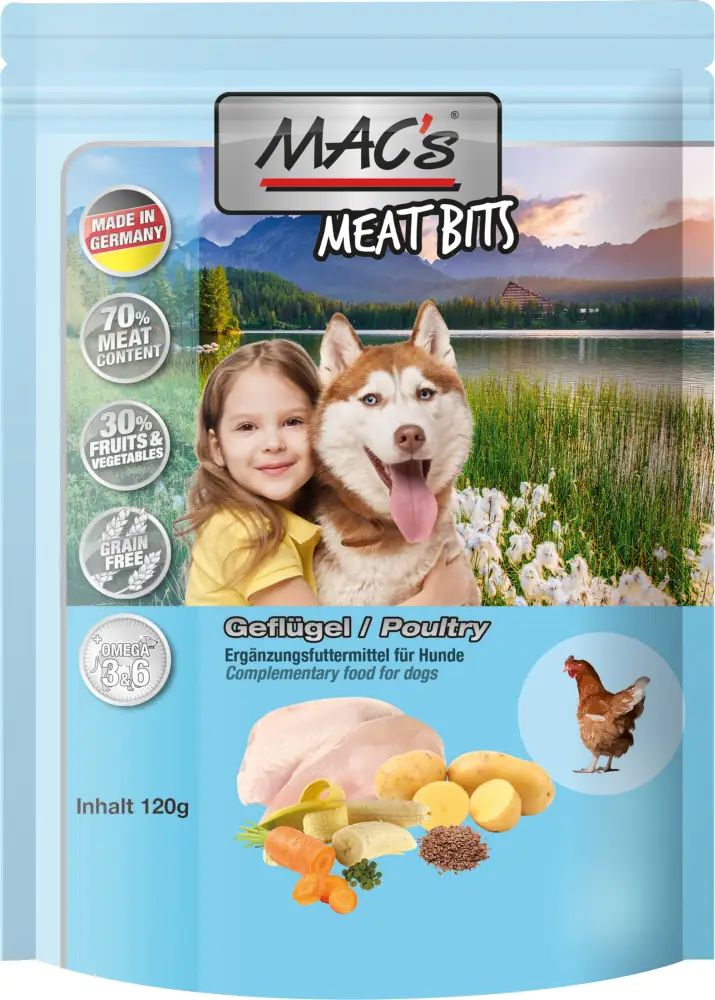 Macs Meat Bits Hundesnack getreidefrei 120 g Geflügel