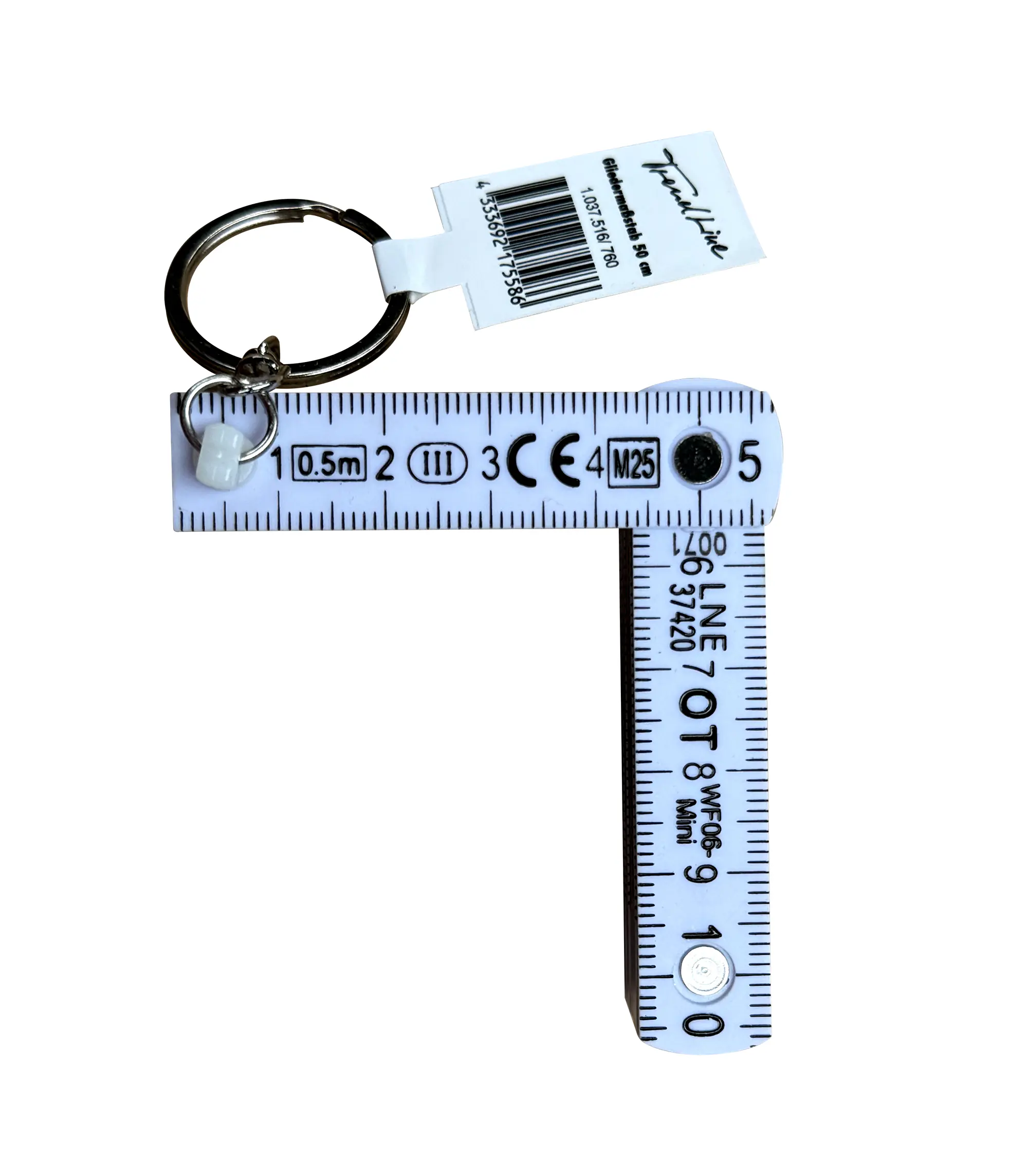 Globus Baumarkt Zollstock Mini 500 mm Schlüsselanhänger