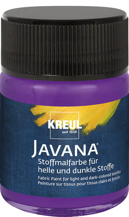 Kreul Javana Stoffmalfarbe für helle und dunkle Stoffe violett 50 ml