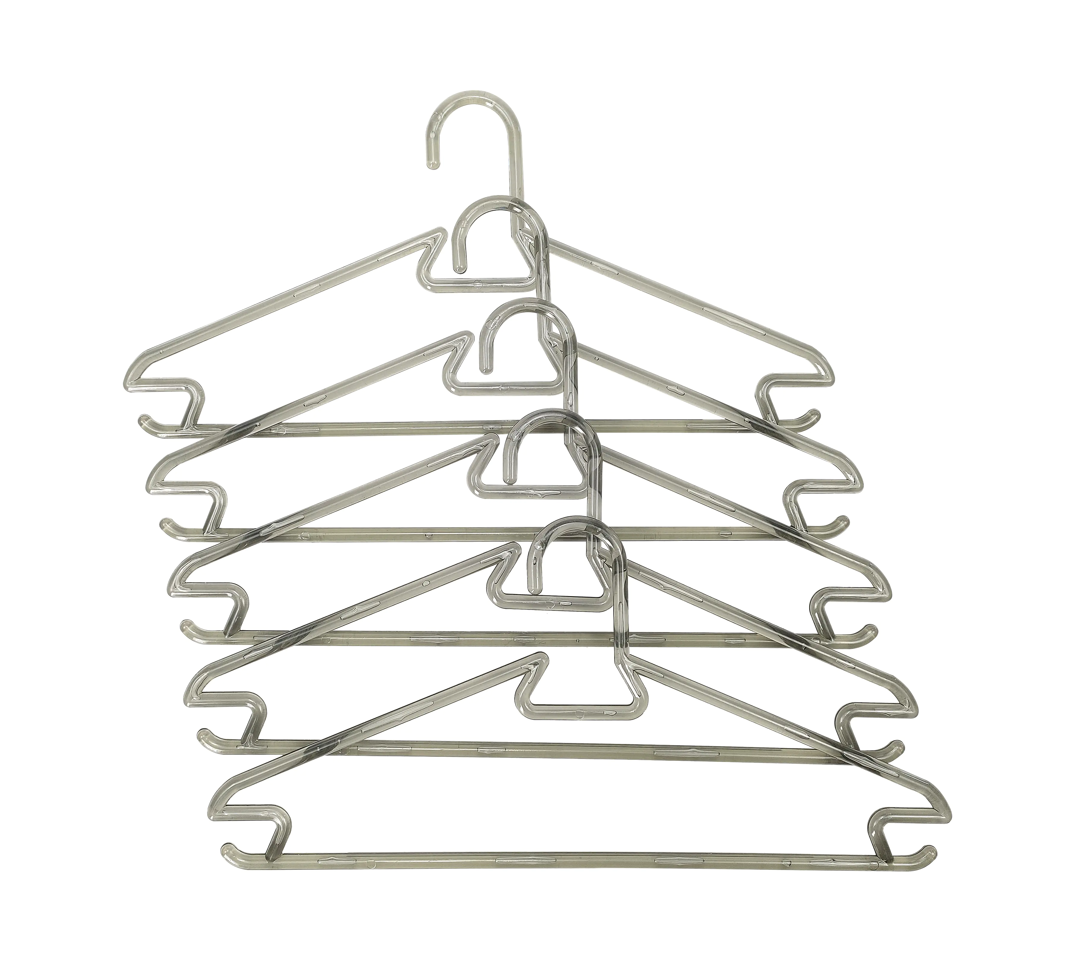 TrendLine Kleiderbügel mit Steg 5er Pack schwarz