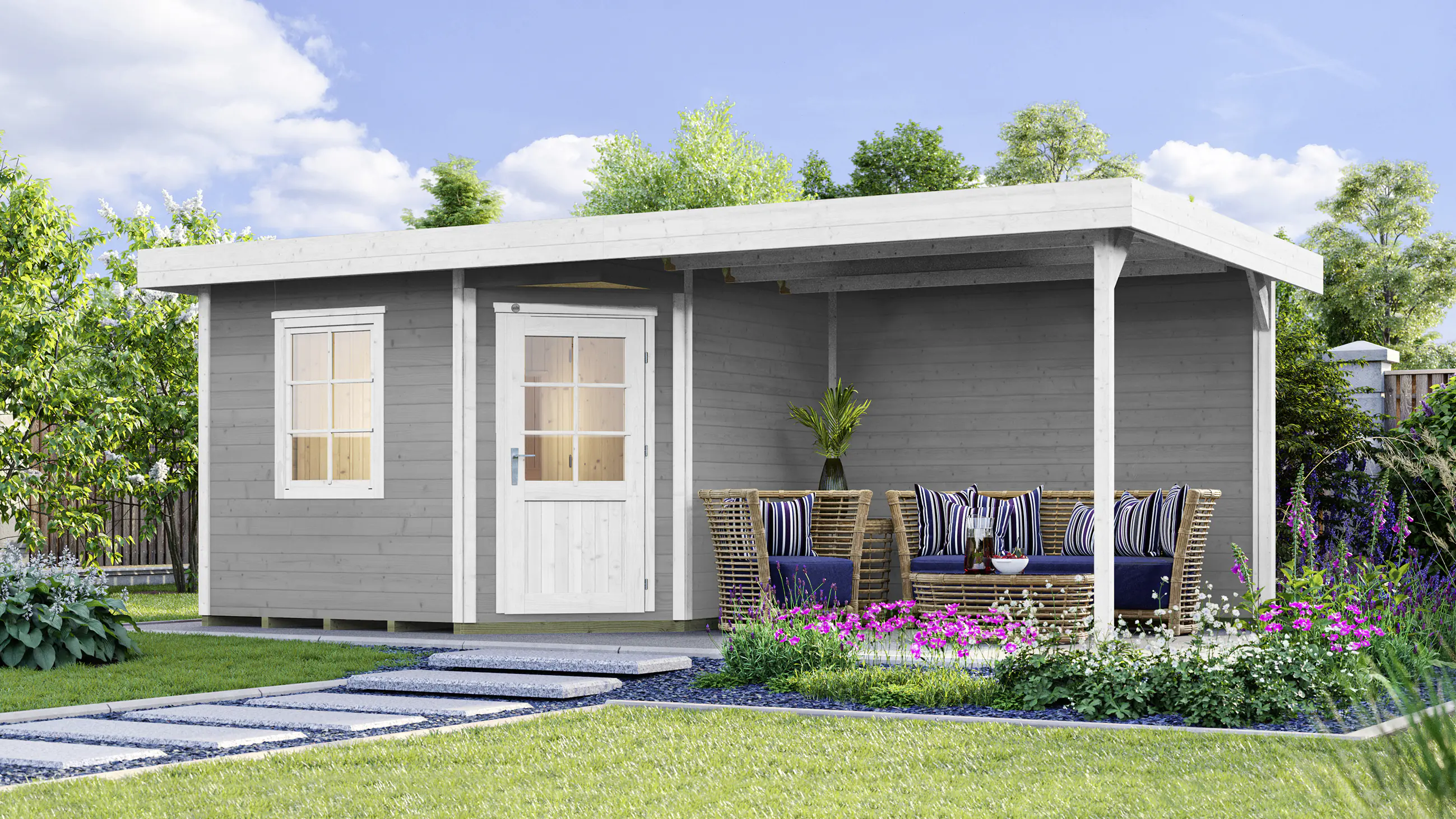 Weka Gartensauna Salo 17,91 m² grau Weka Gartensauna Salo 17,91 m² grau