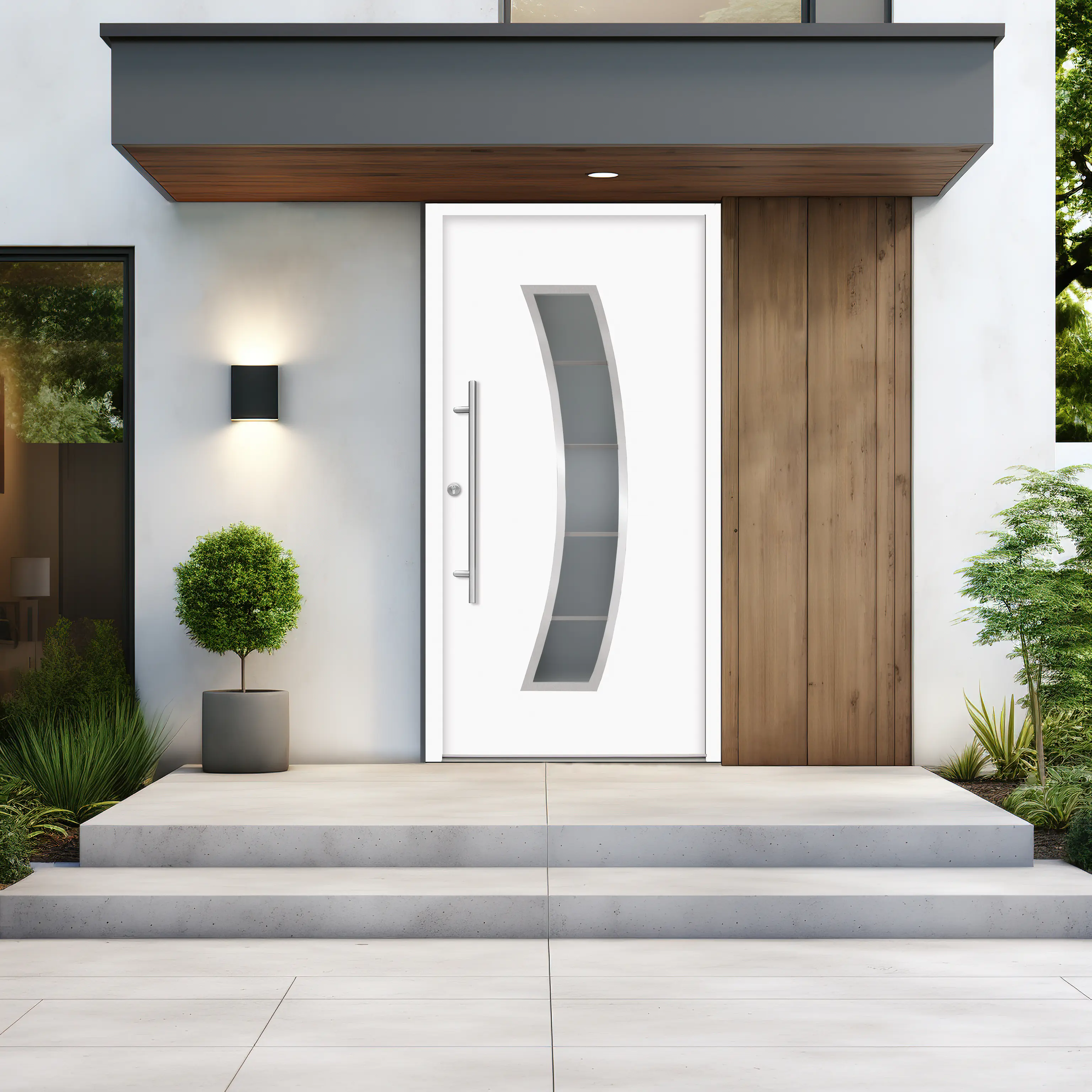 Splendoor Haustür Passivedoor Premium P14 Weiß DIN Links 110 x 210 cm