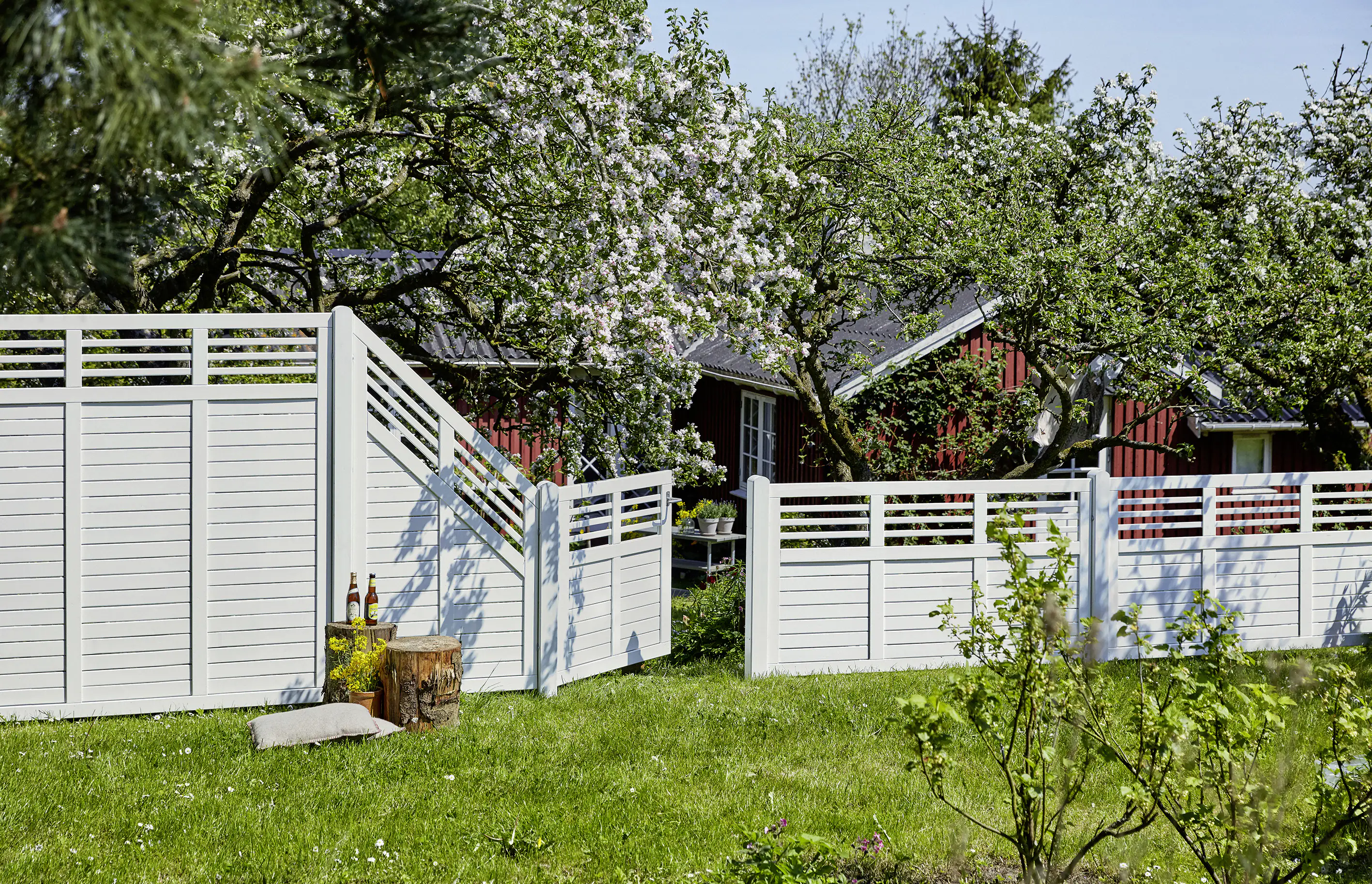 Plus Zaun Decora 180 x 180 cm RAL 9010 Weiß