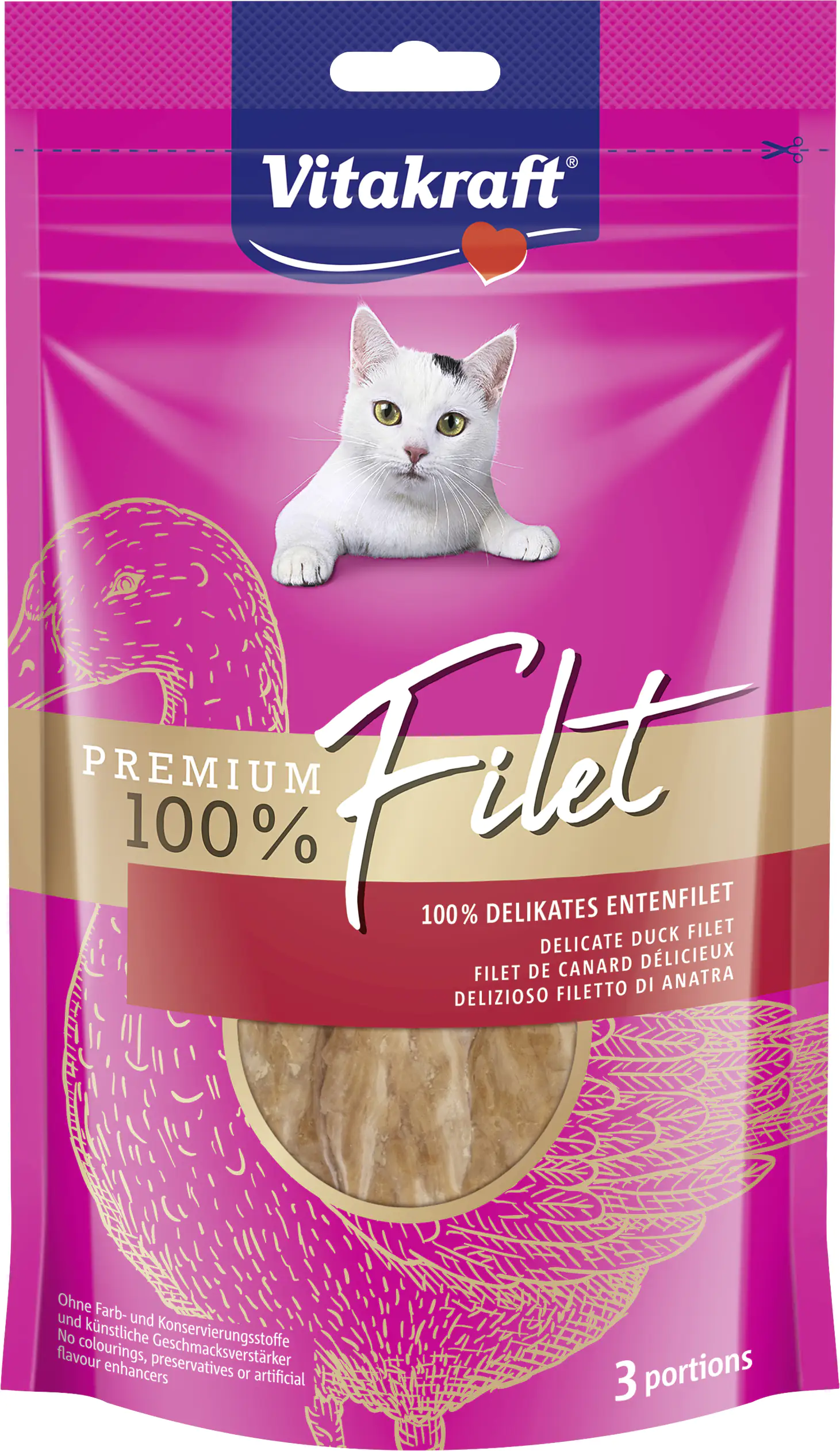 Vitakraft Premium Filet Ente 54g 3 Portionen / 54 g